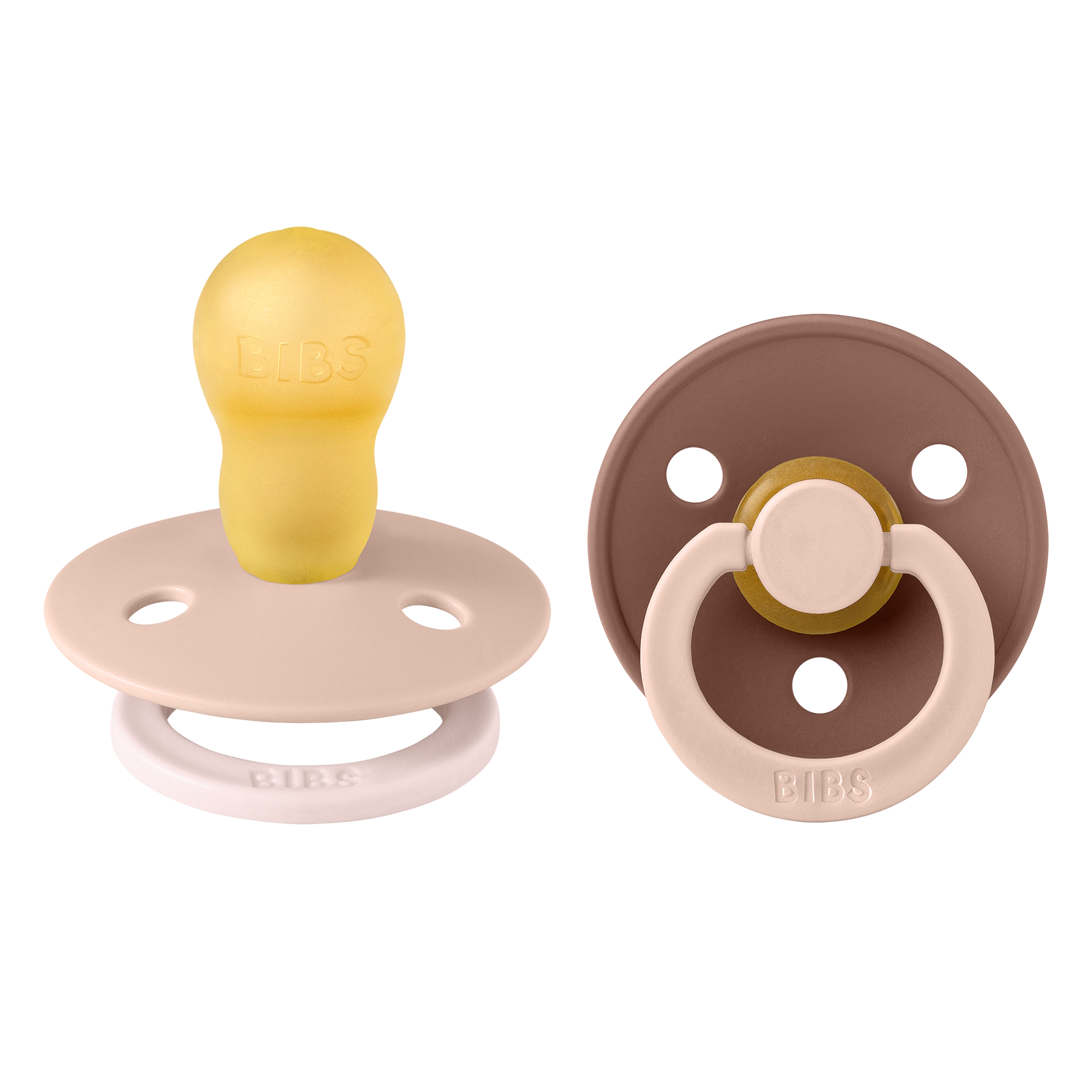 BIBS Pacifier Studio Colour 2 PACK Fusion Latex Size 3 Blush Woodchuck mix