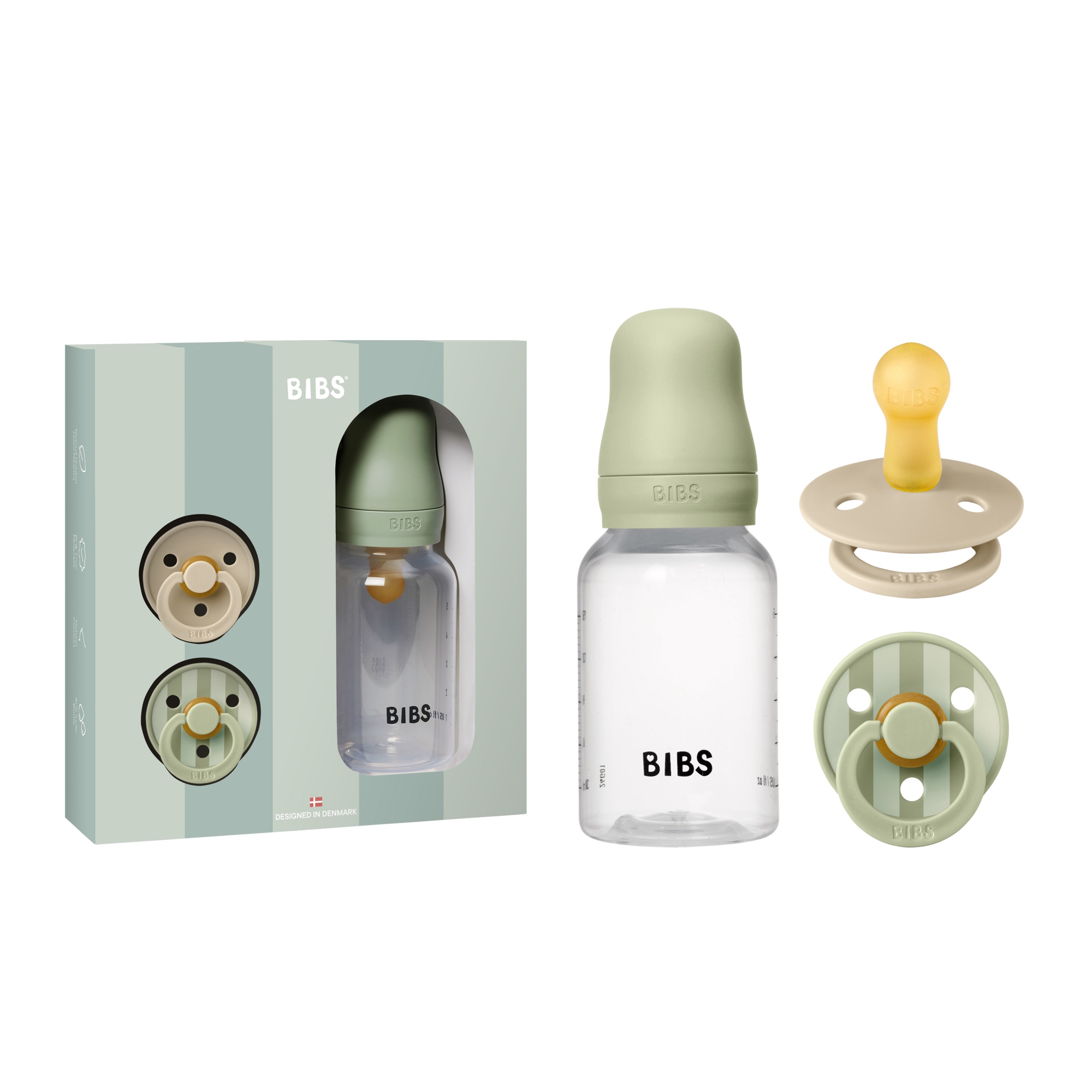 BIBS Gift Set Baby Sprinkle Sage