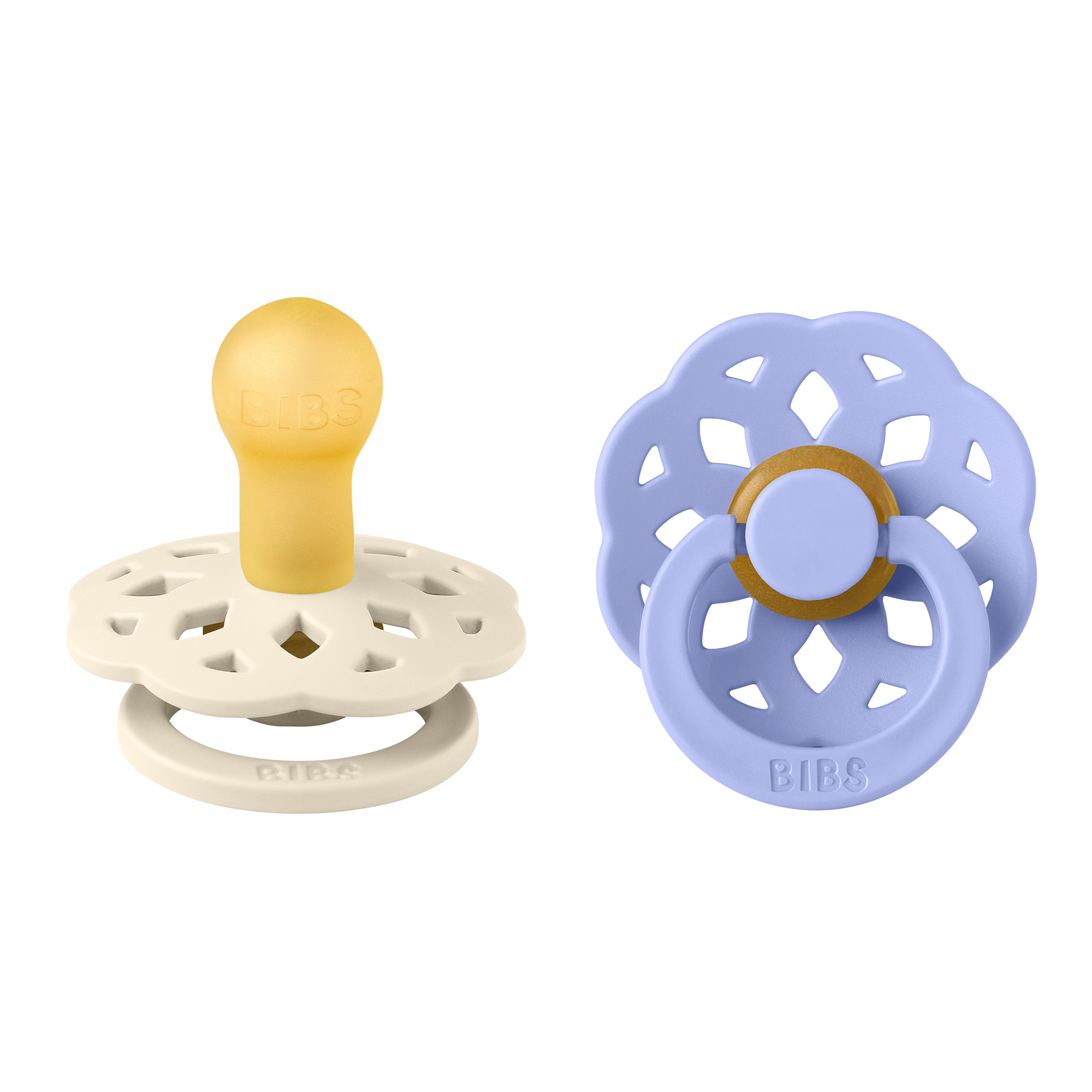 BIBS Pacifier Boheme 2 PACK Latex Size 1 Ivory/Hush