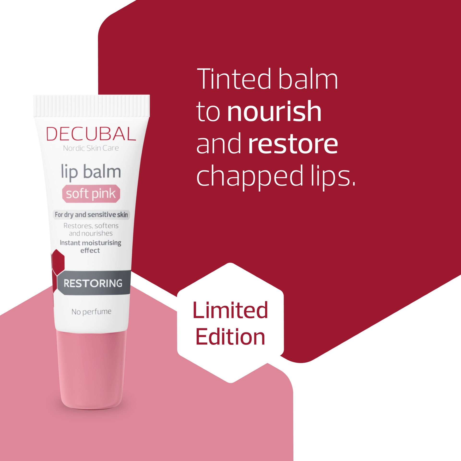 Decubal Restoring Lip Balm soft pink