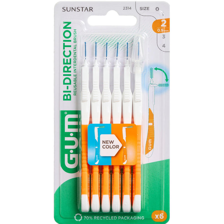 Gum Bi-direction Mellemrumsbørster 0,9 mm