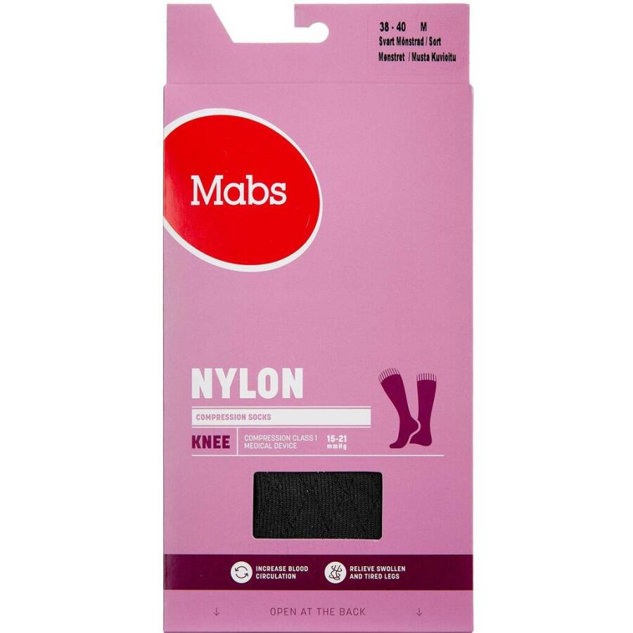 Mabs Nylon Knee Design Black Medium