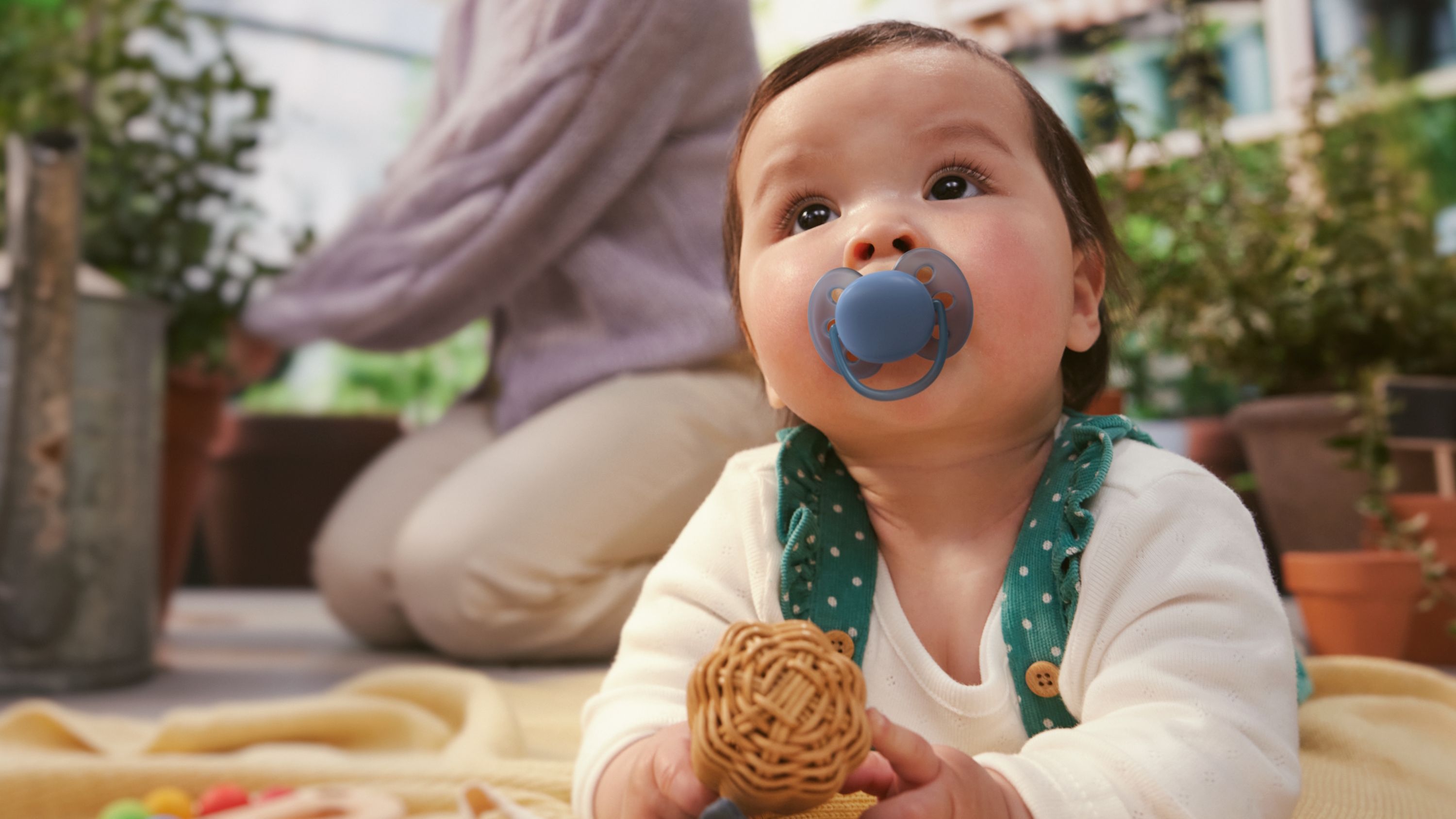 Philips Avent Pacifier ultra soft, 6-18m, Grøn / Blå