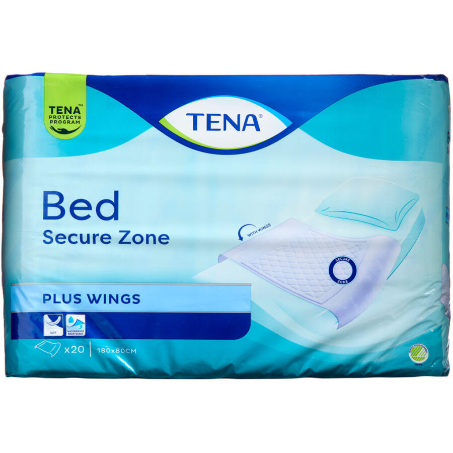 TENA Bed Underlag Med Vinger 80 x 180 cm