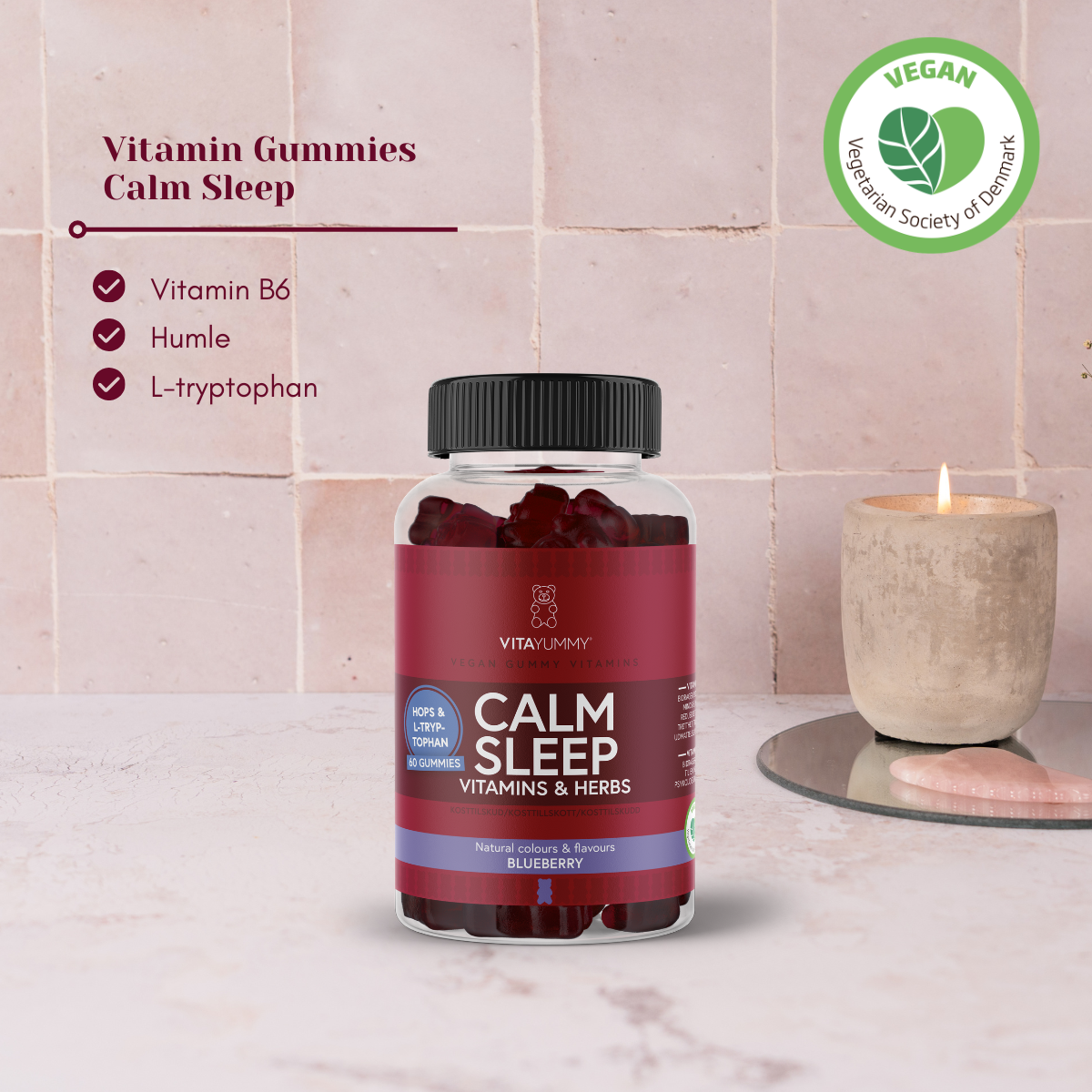 VitaYummy Calm Sleep (Blueberry) - 60 stk.