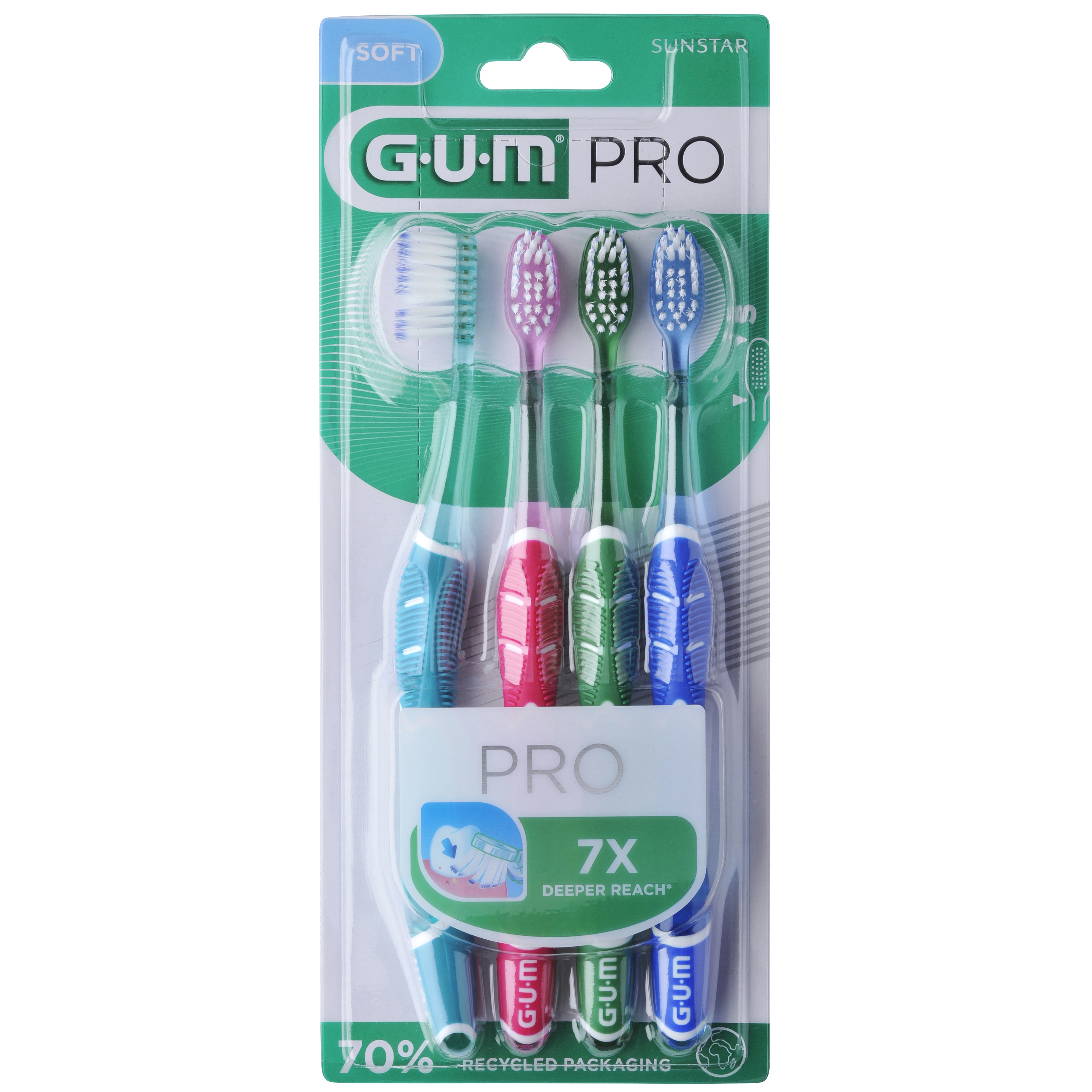 GUM PRO tandbørste voksen blød