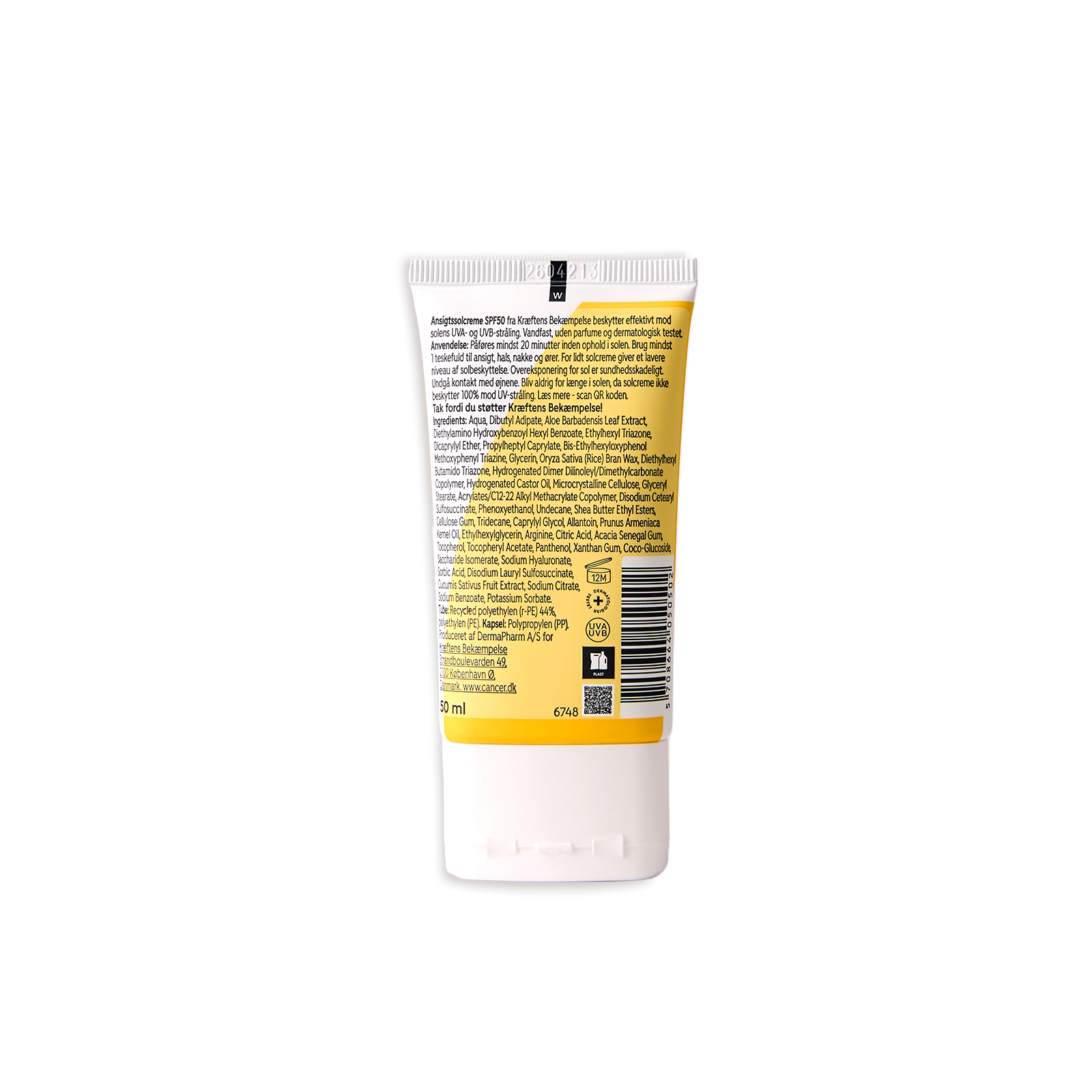 Kræftens Bekæmpelse Ansigtssolcreme SPF 50