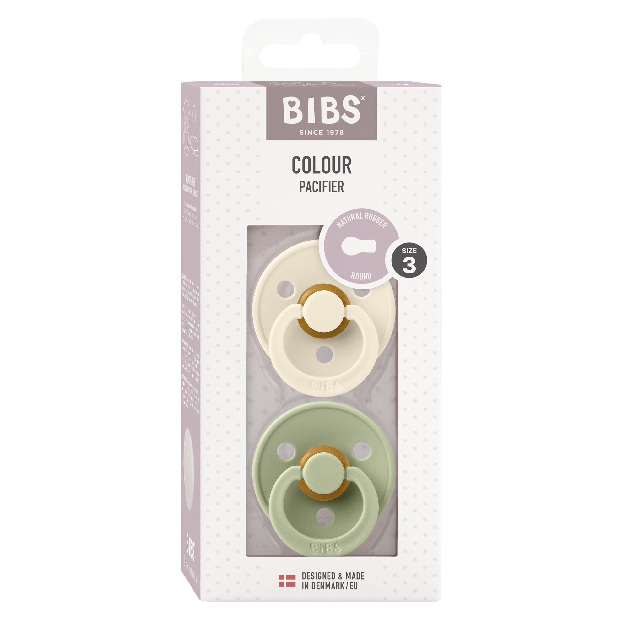 BIBS Colour 2-pak Ivory/Sage Size 3