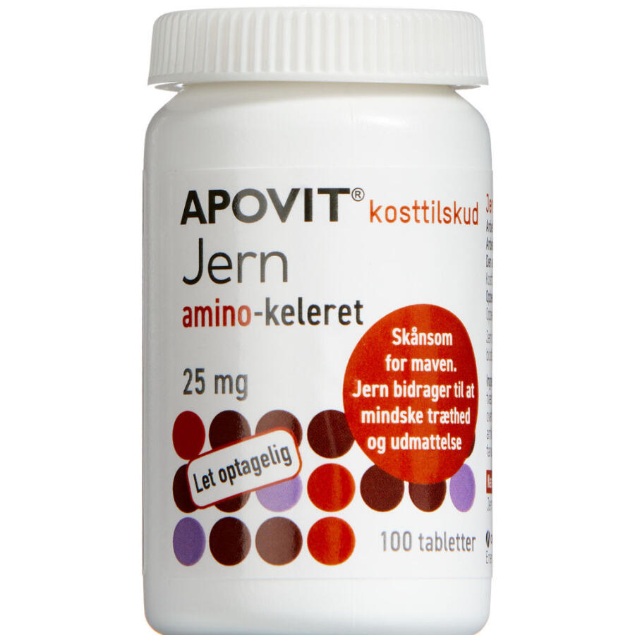 Apovit Jern Amino-keleret 25 mg