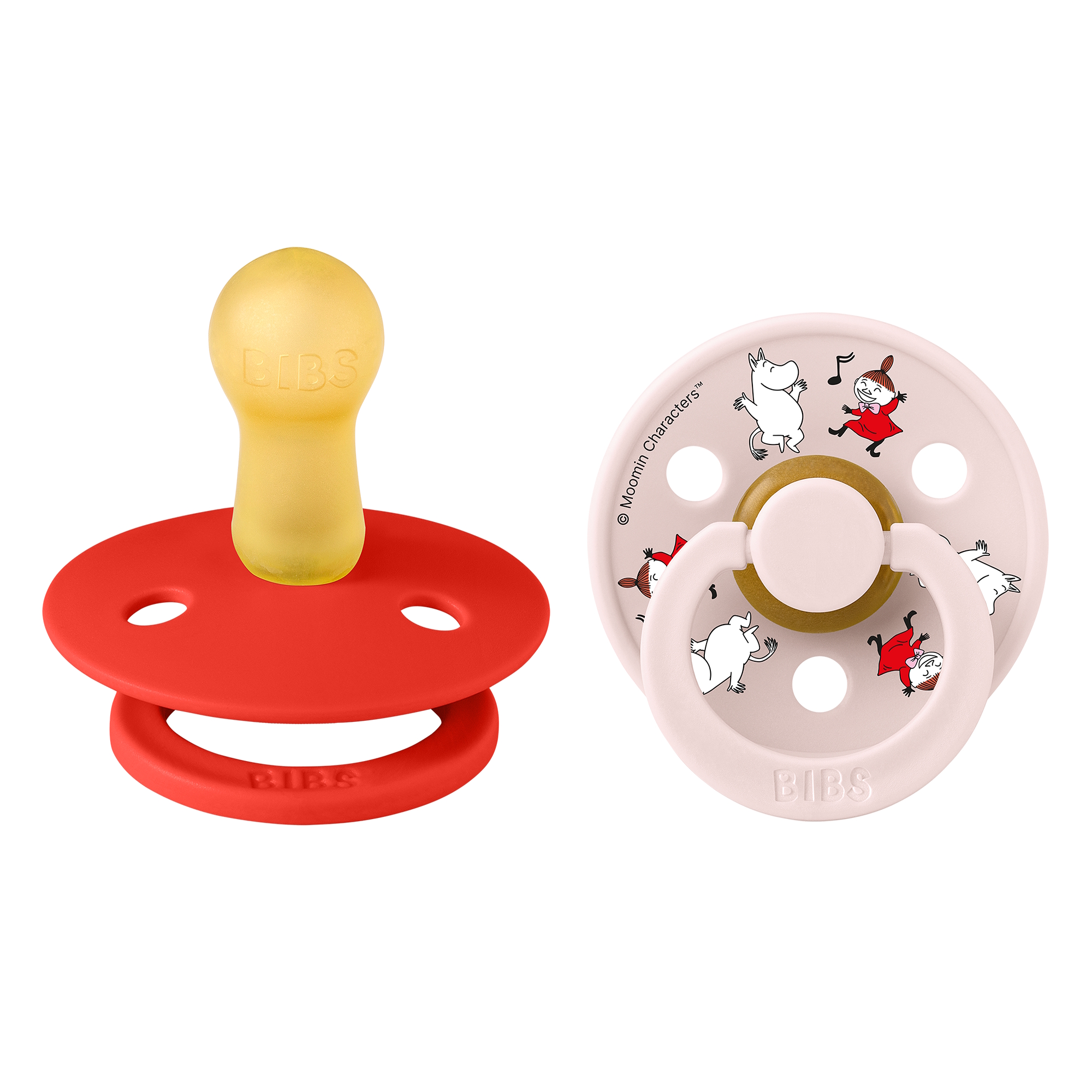 Bibs x Moomin Pacifier Colour 2 pack Dancing Latex Size 2 Candy Apple mix