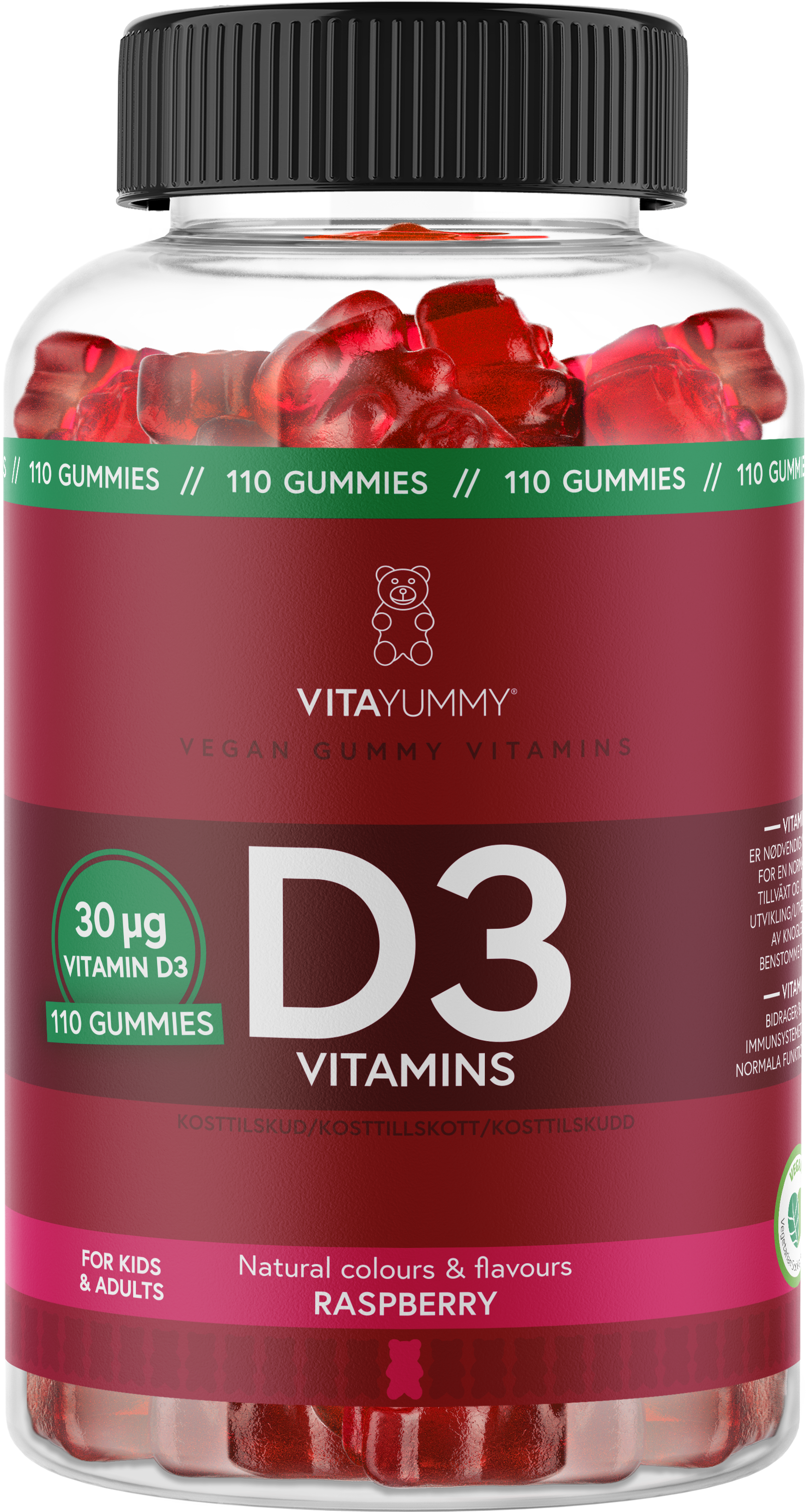 VitaYummy D3 (Raspberry) - 110 stk.