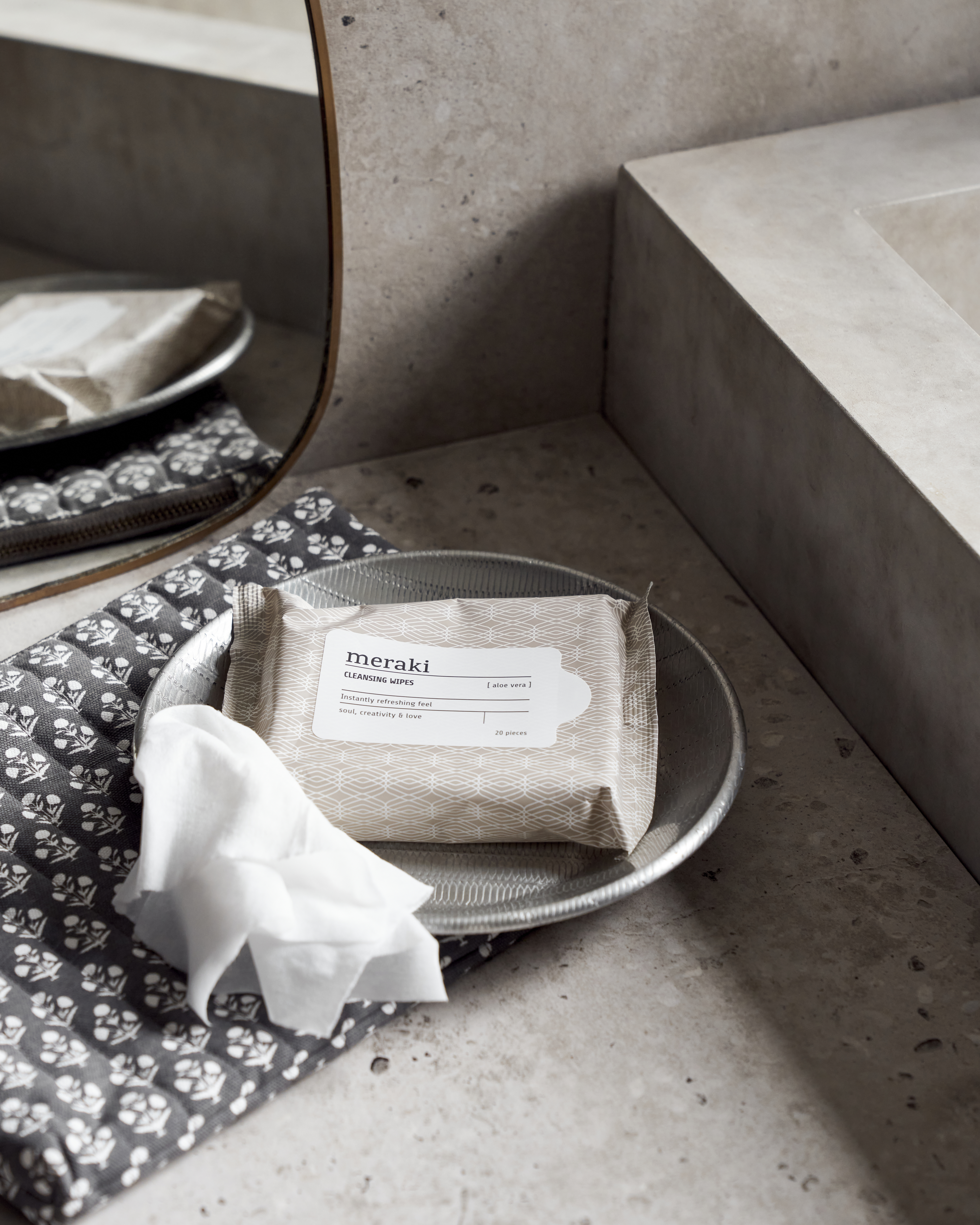 Meraki Cleansing Wipes, Aloe Vera