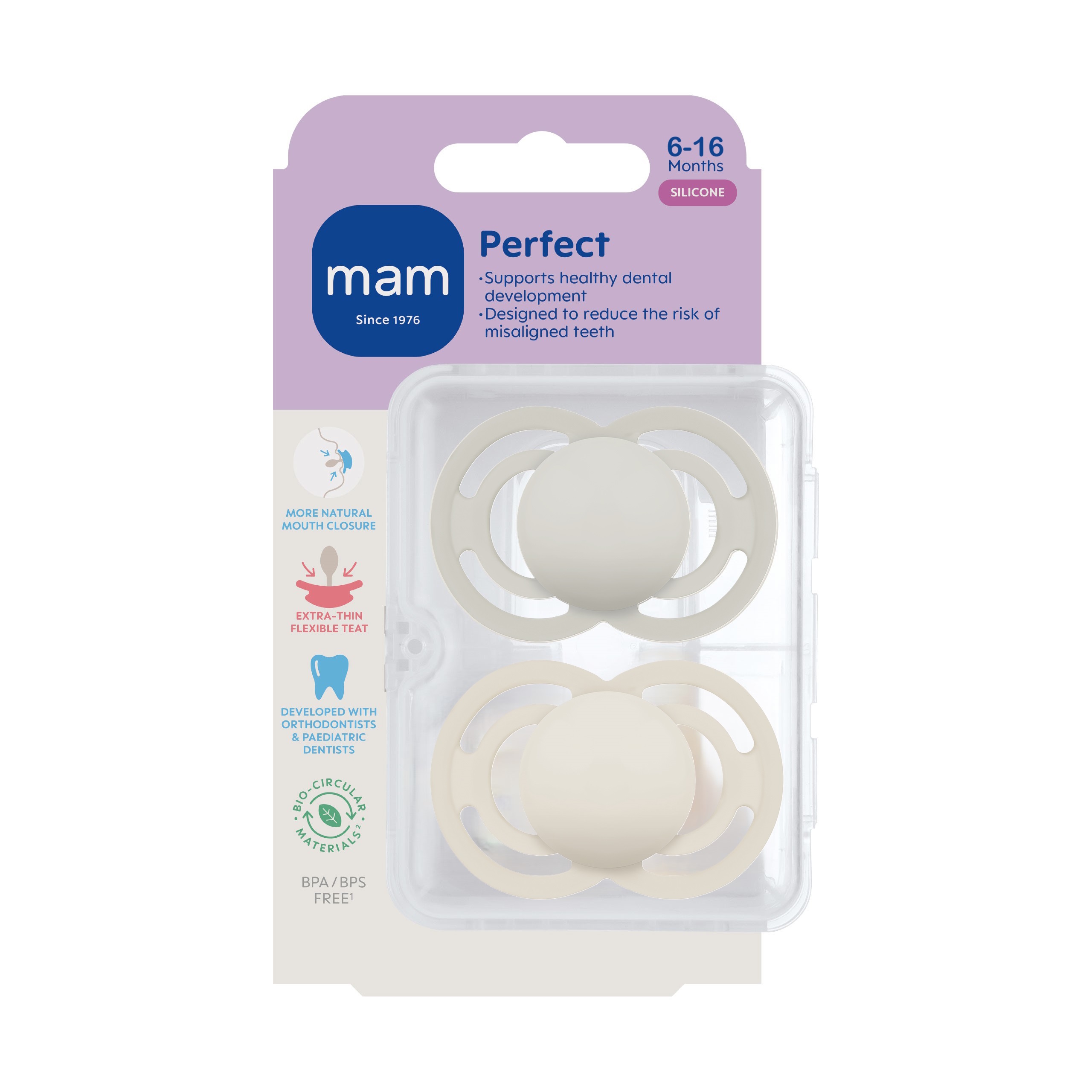 MAM Perfect Silk 6-16m 2p Box V Neutral