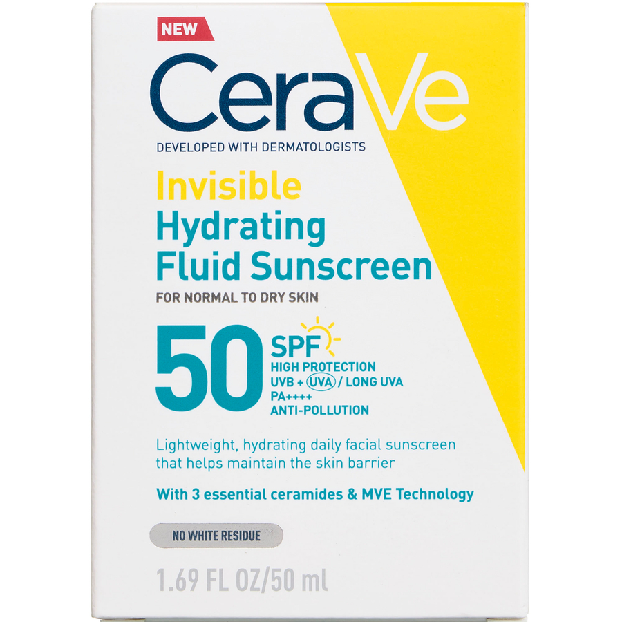 CeraVe Invisible Hydrating Fluid Sunscreen SPF 50
