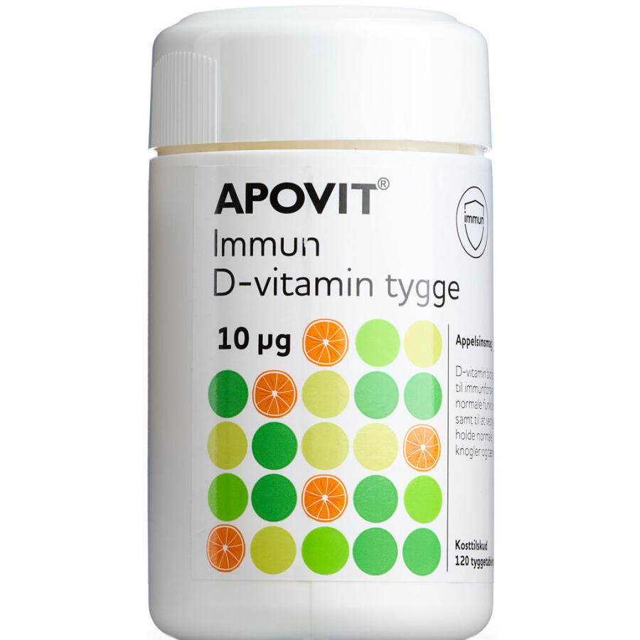 APOVIT Immun D-vitamin tygge, 10 µg