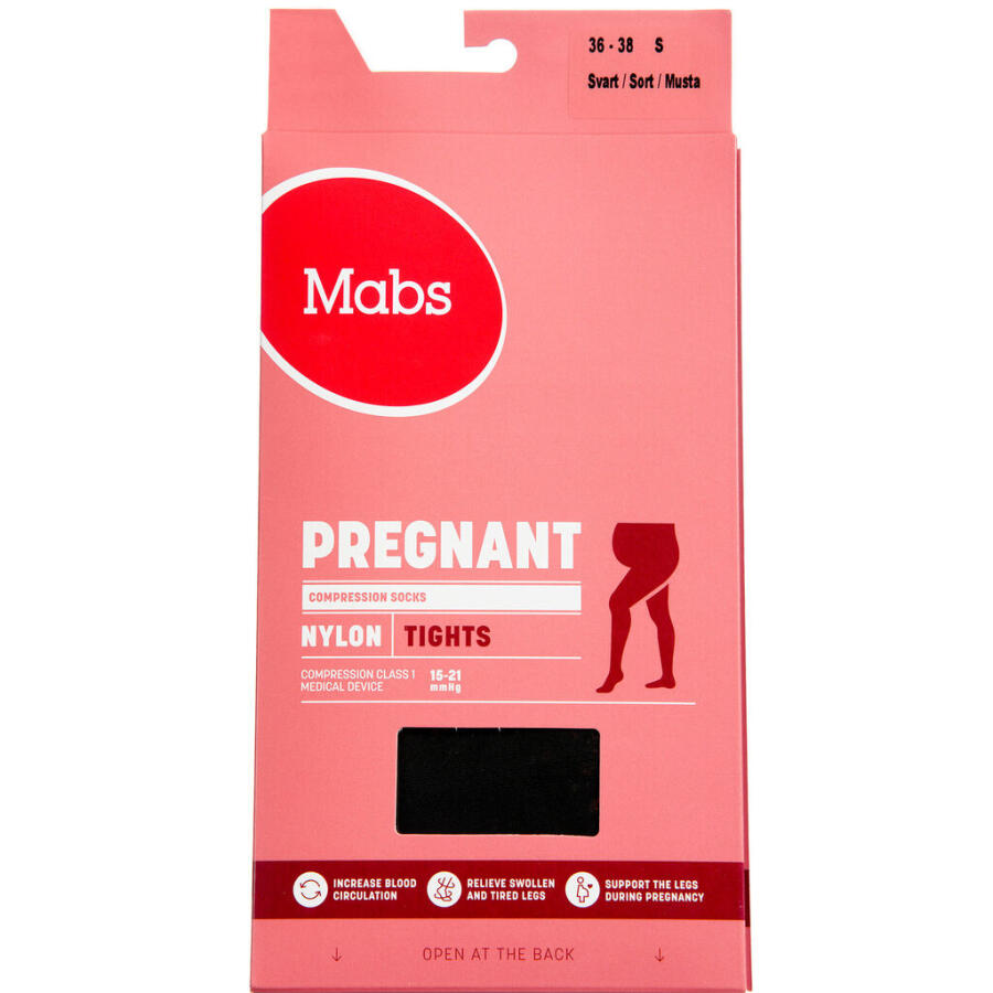 Mabs Nylon Tights Pregnant Sort Small