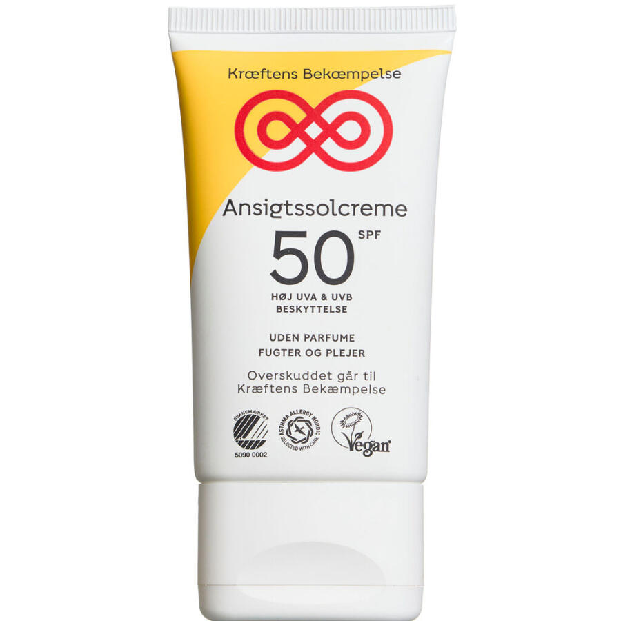 Kræftens Bekæmpelse Ansigtssolcreme SPF 50