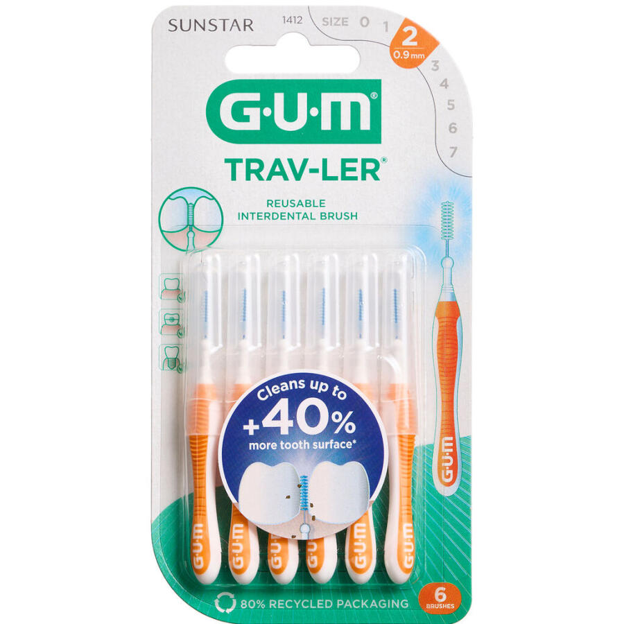 Gum Travler Mellemrumsbørste Nr. 1412 0,9 mm