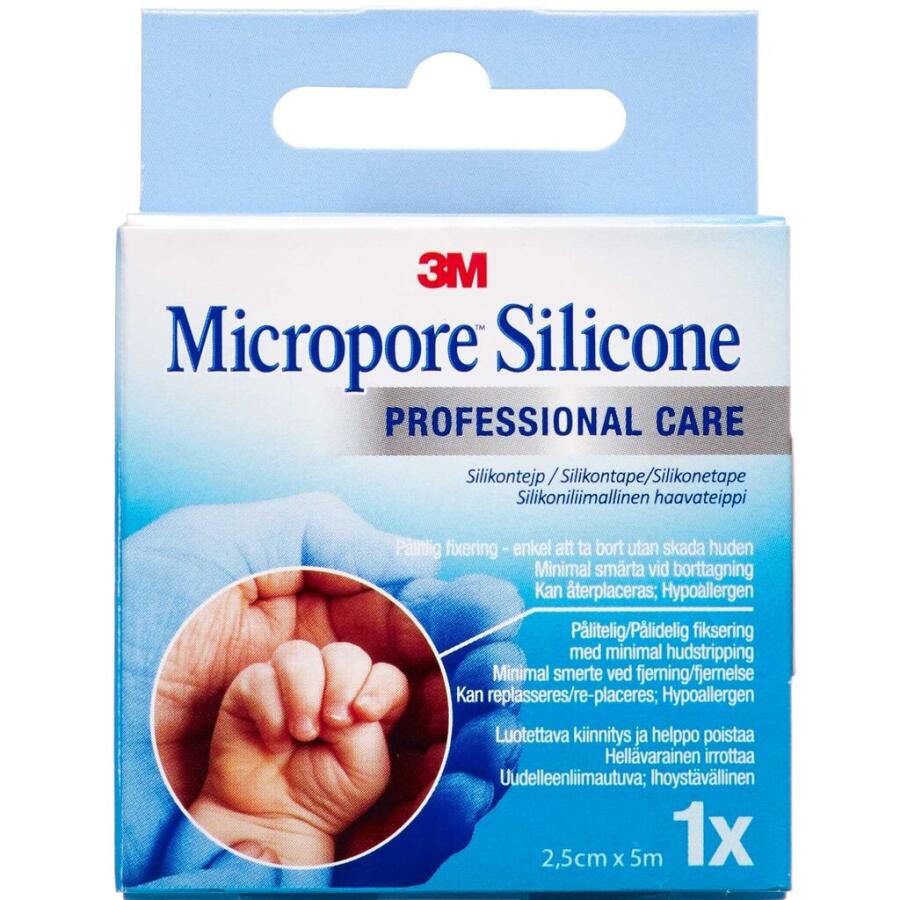 Micropore Silikonetape 2,5 cm x 5 m