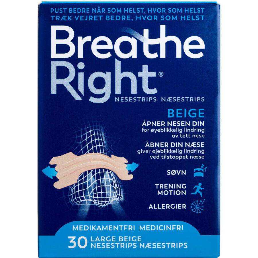 Breathe Right Næsestrips Tan Large