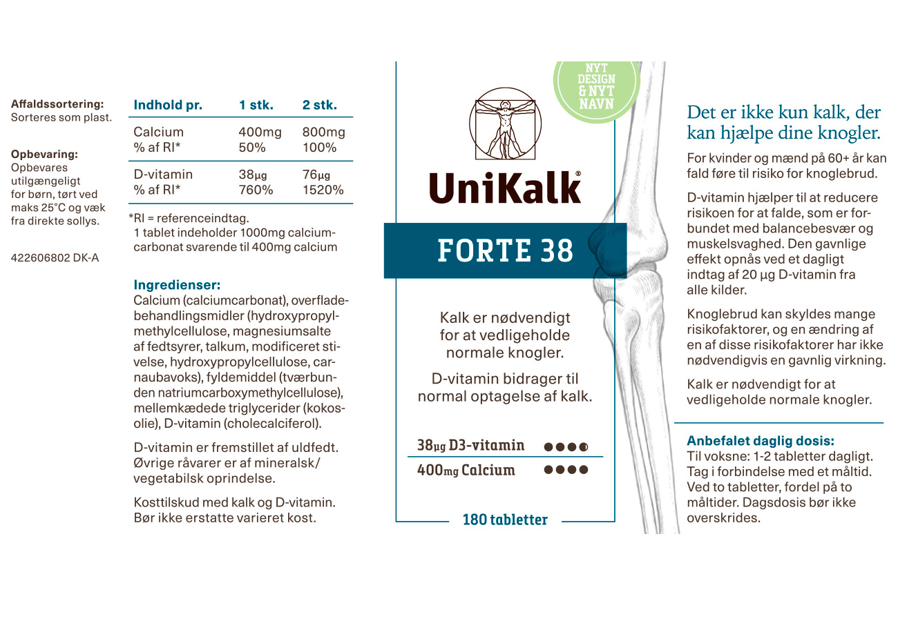 UniKalk Forte 38 mikg D-Vitamin