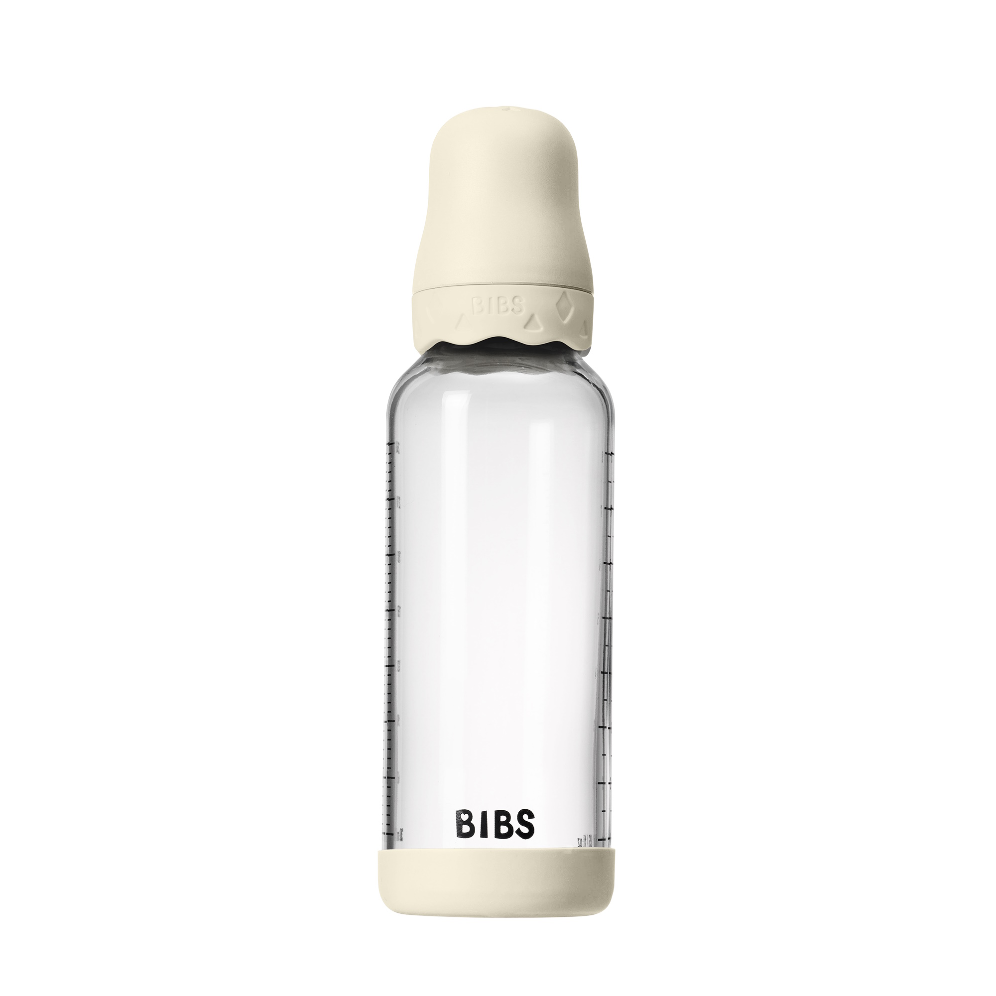 BIBS Baby Glass Boheme Bottle Naturgummi Medium Flow Ivory
