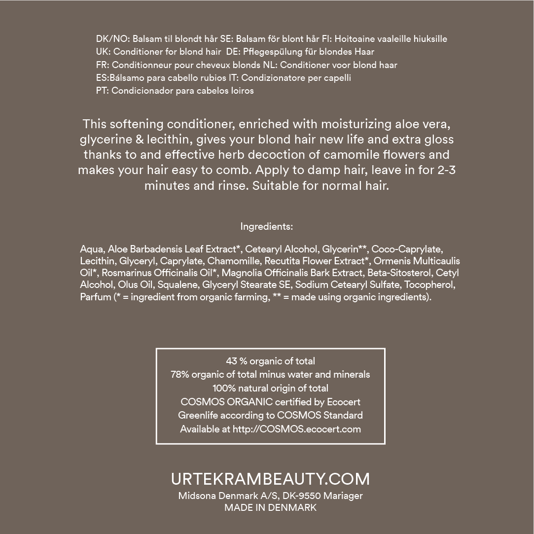 Urtekram Beauty Camomile Conditioner Organic