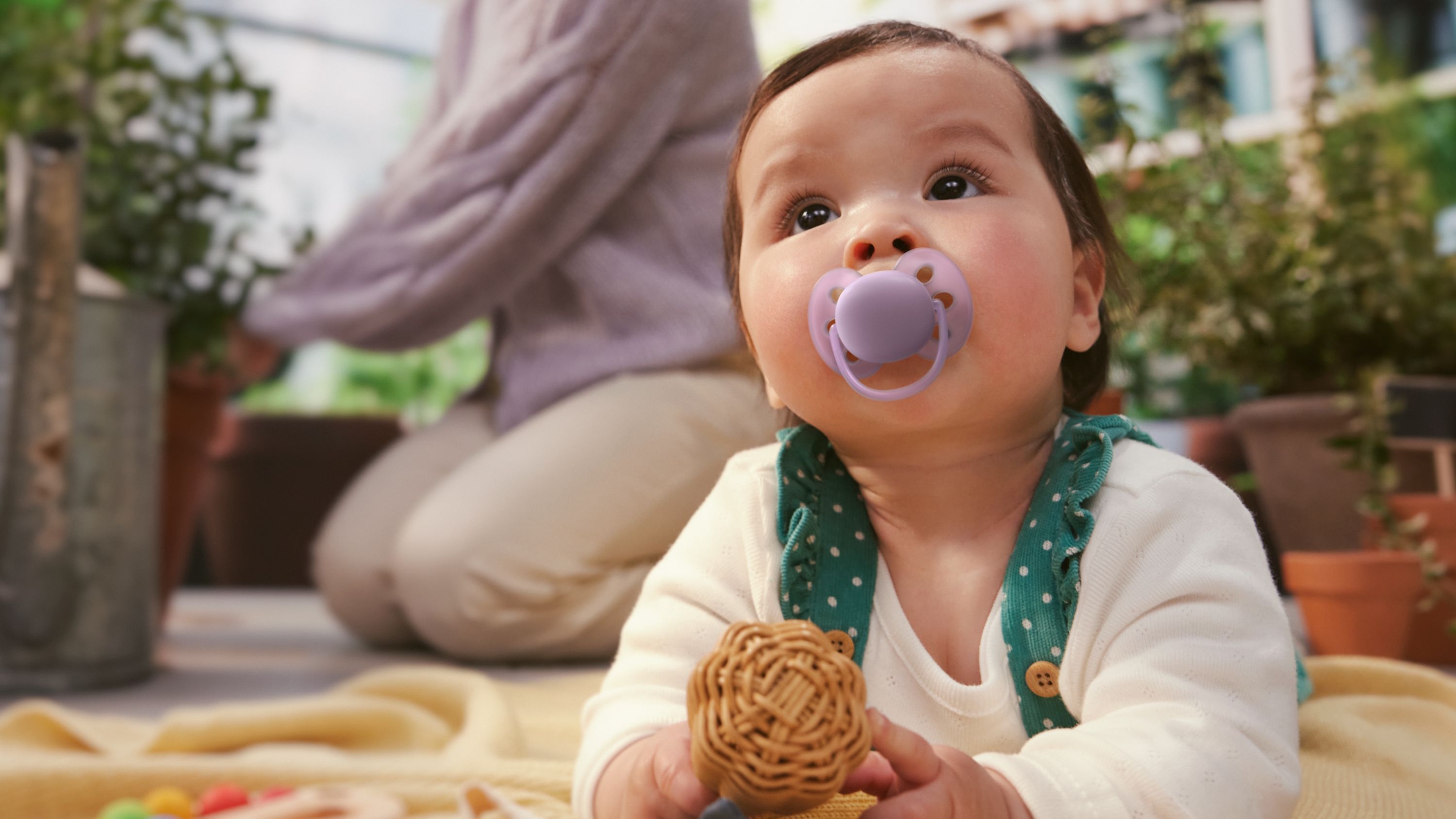 Philips Avent Pacifier ultra soft, 6-18m, lilla / rød