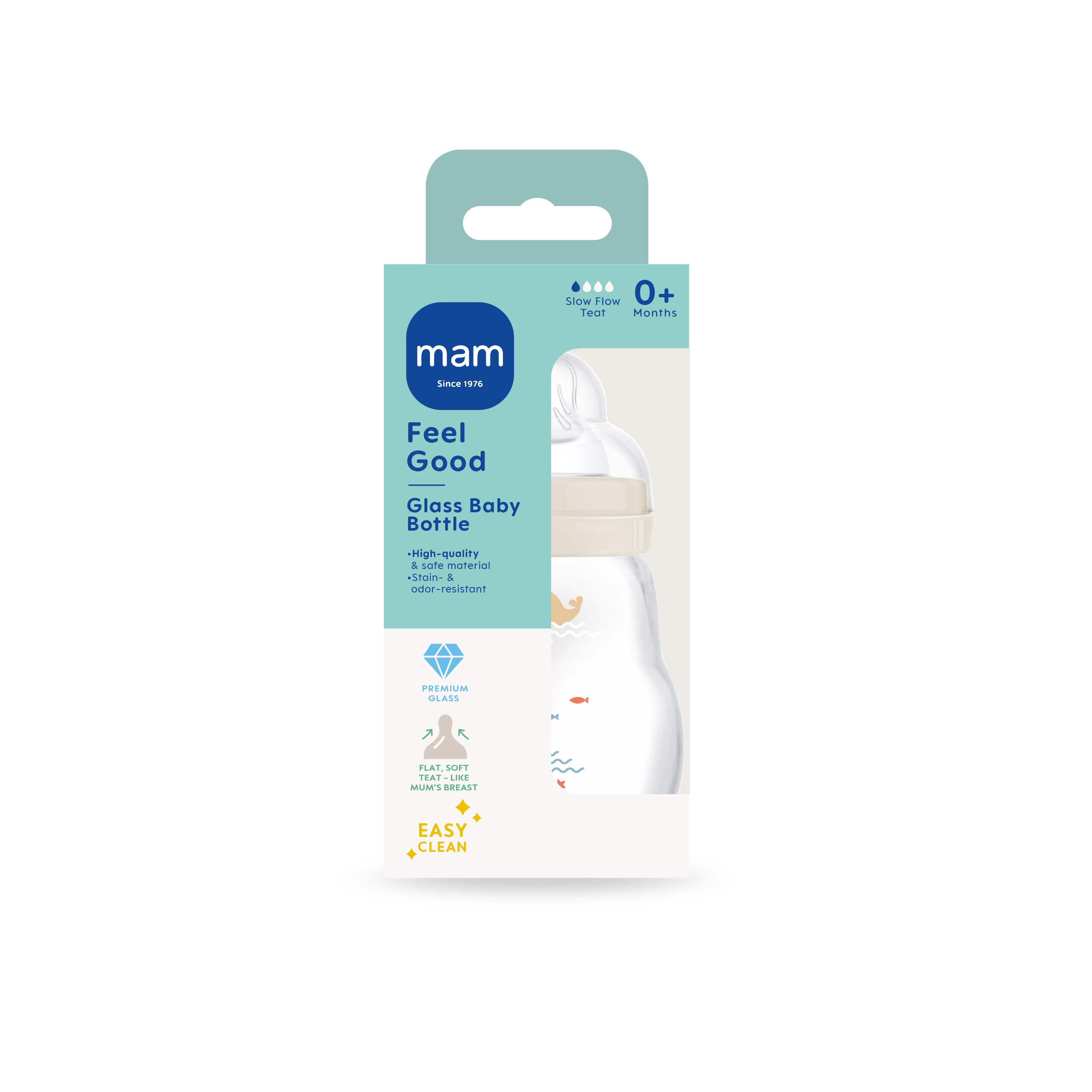 MAM Feel Good Glass Bottle 170 ml Neutral