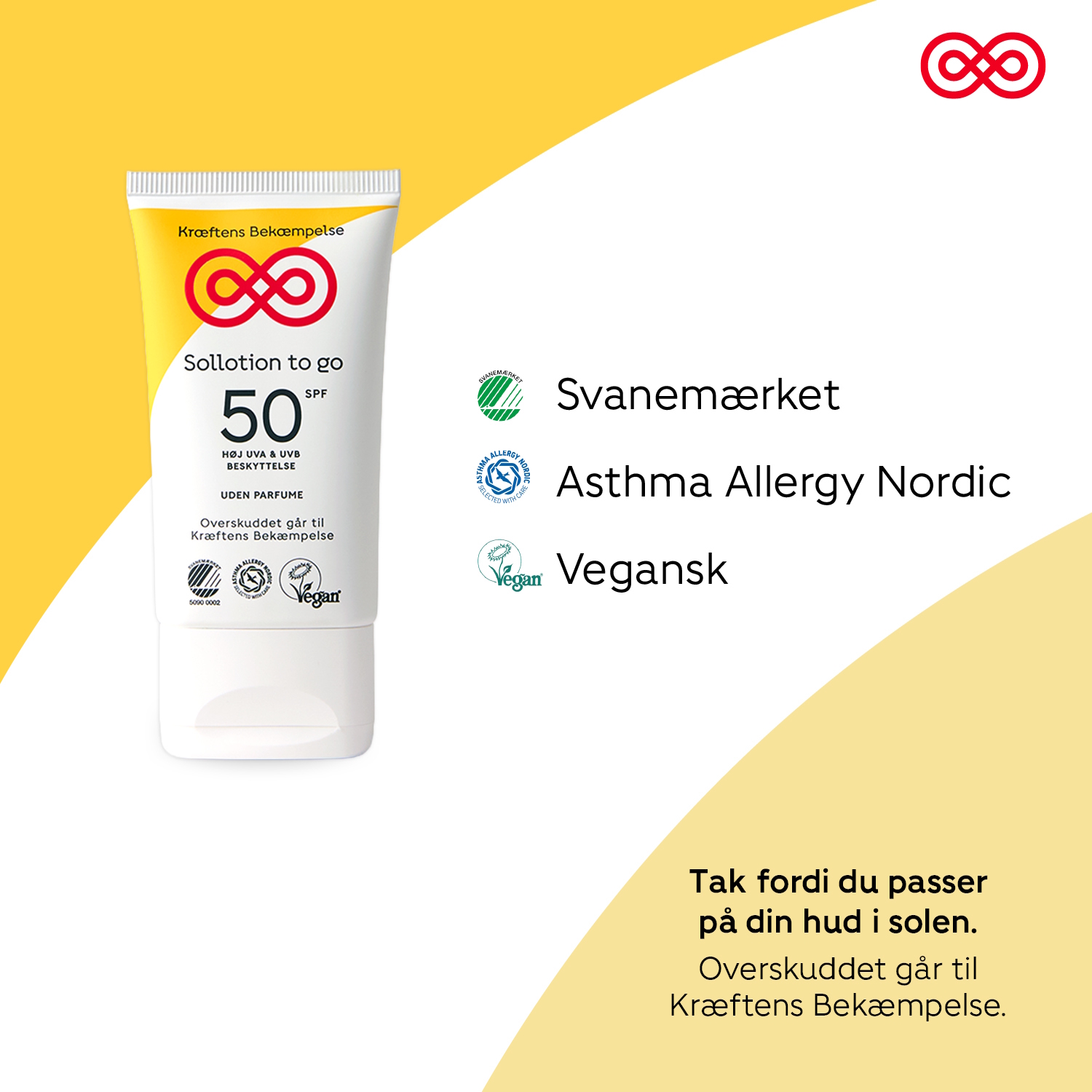 Kræftens Bekæmpelse Sollotion SPF 50 To Go