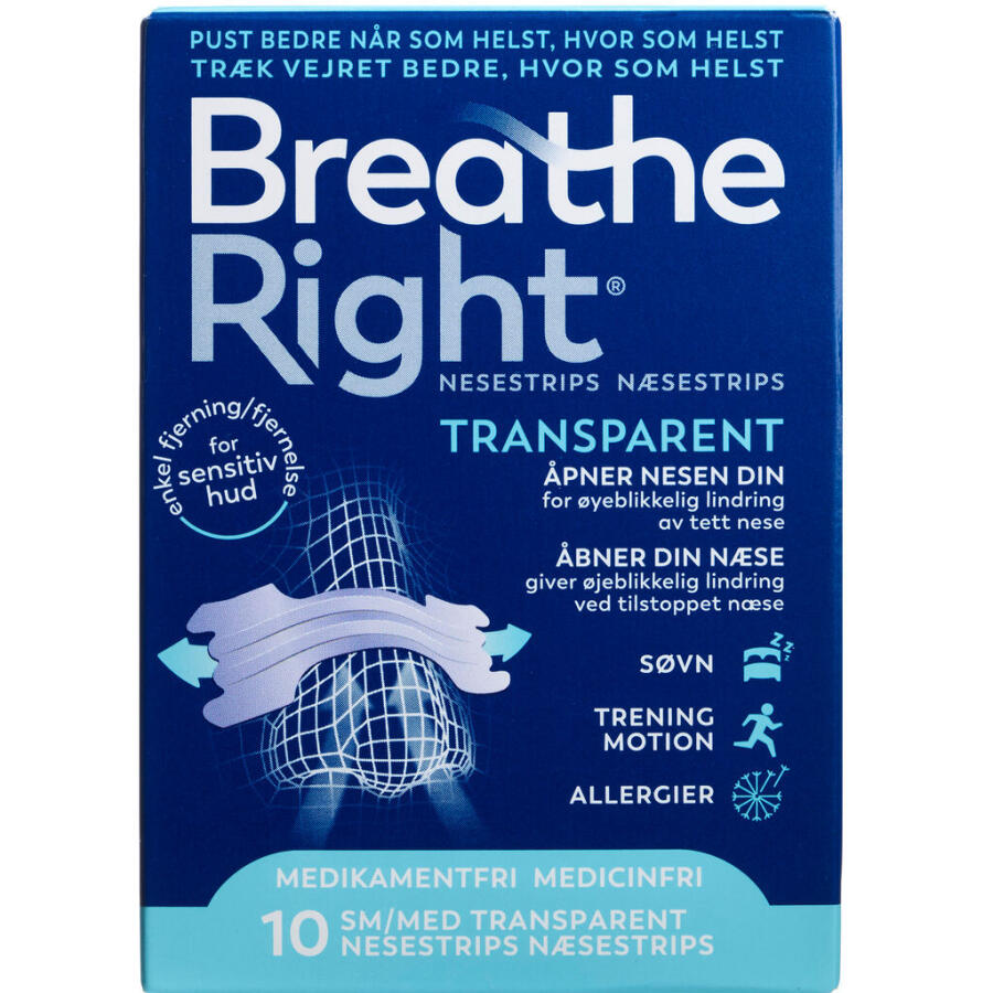 Breathe Right Næsestrips 10 stk.