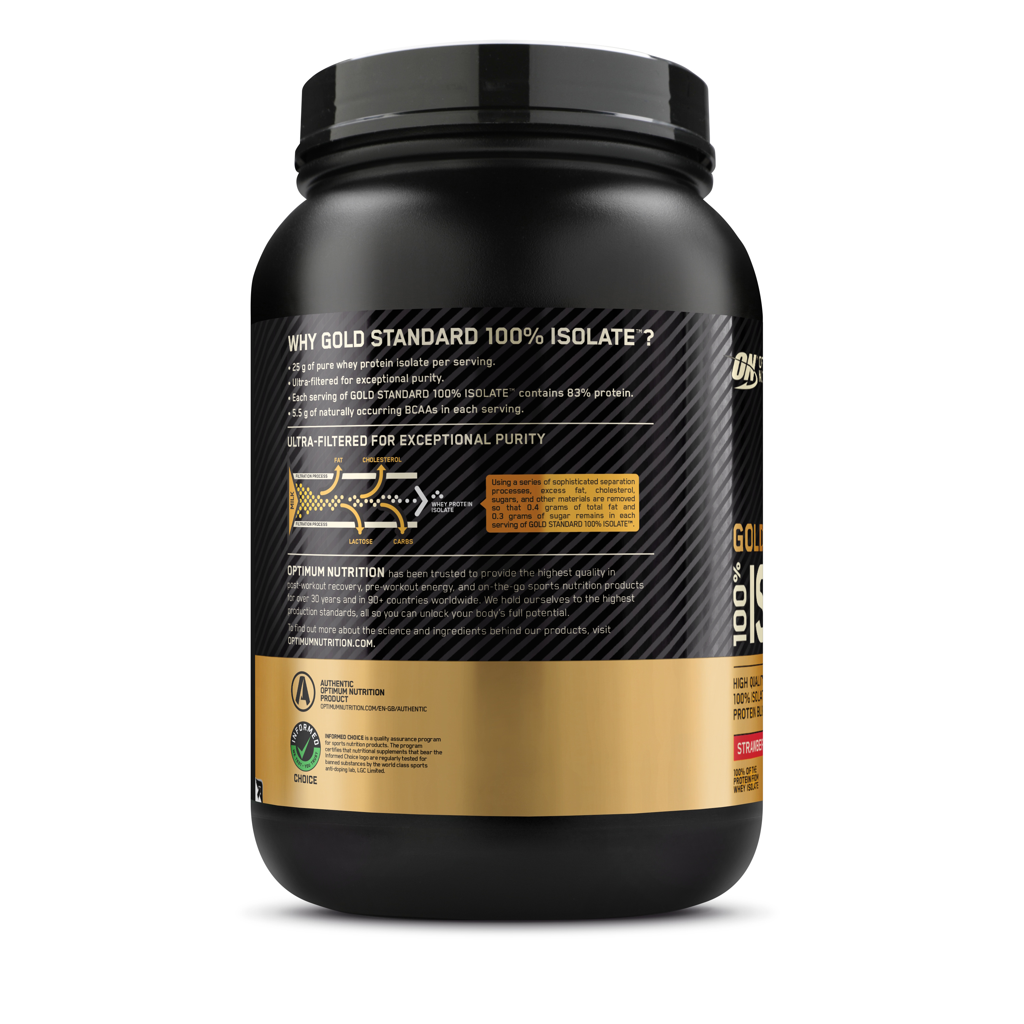 Optimum Nutrition GOLD STANDARD 100% ISOLATE Strawberry