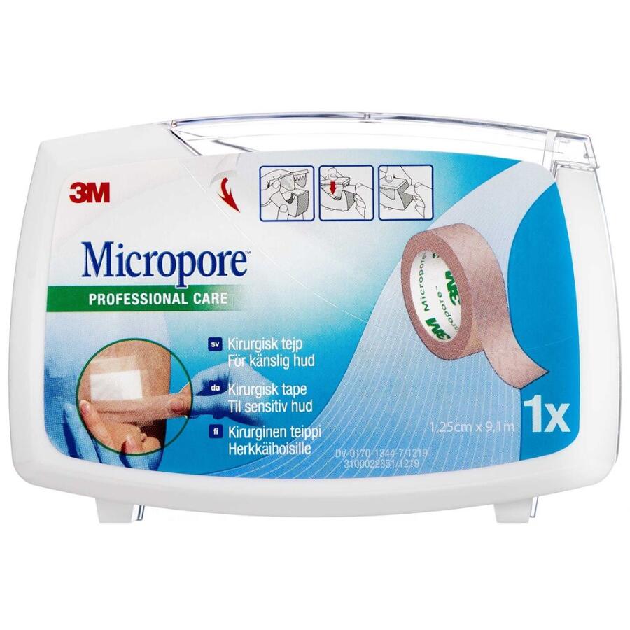 Micropore Kirugisk Tape Brun 1,25 cm x 9,14 m