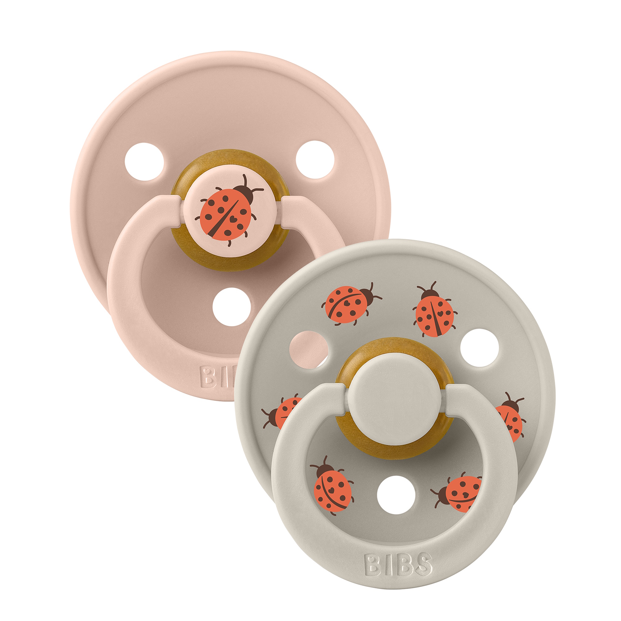 BIBS Pacifier Studio Colour 2-pak Ladybug Blush Mix Size 3