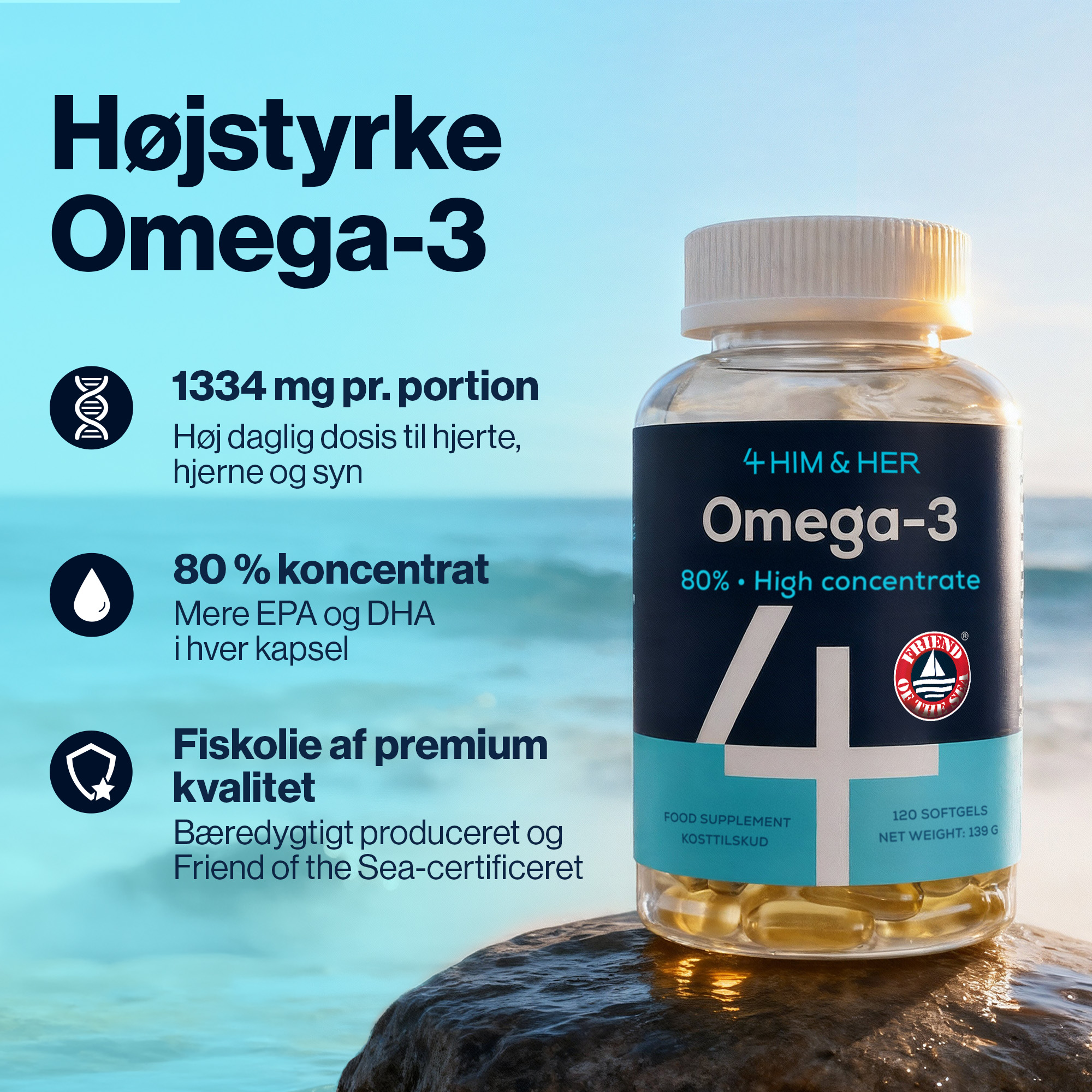4 HIM & HER Omega-3 Fiskeolie