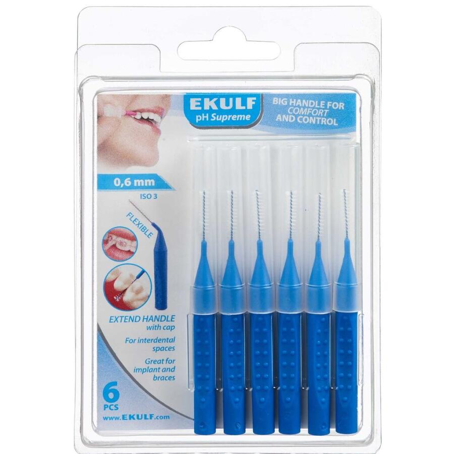 Ekulf PH Supreme Blå 0,6 mm Mellemrumsbørste
