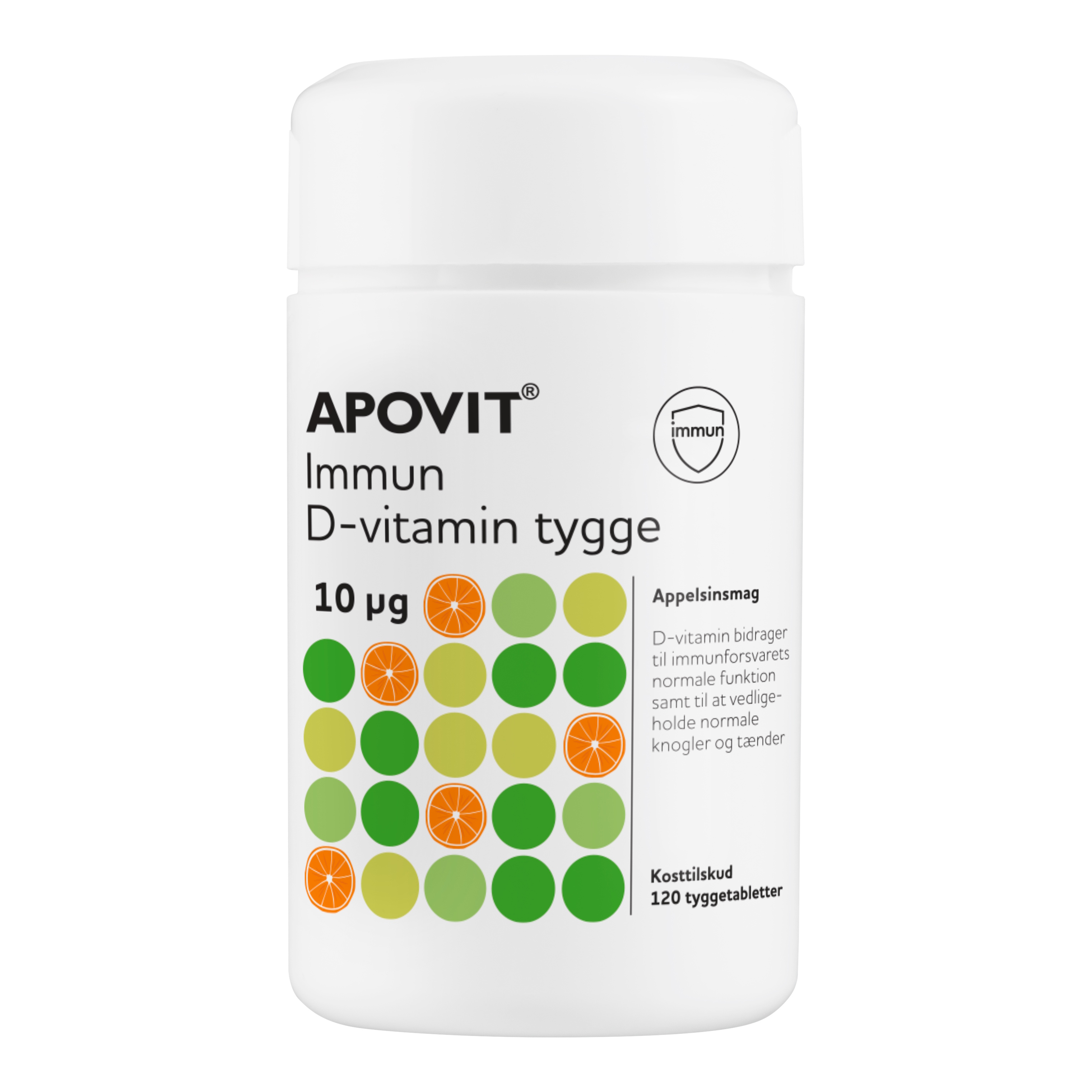 APOVIT Immun D-vitamin tygge, 10 µg