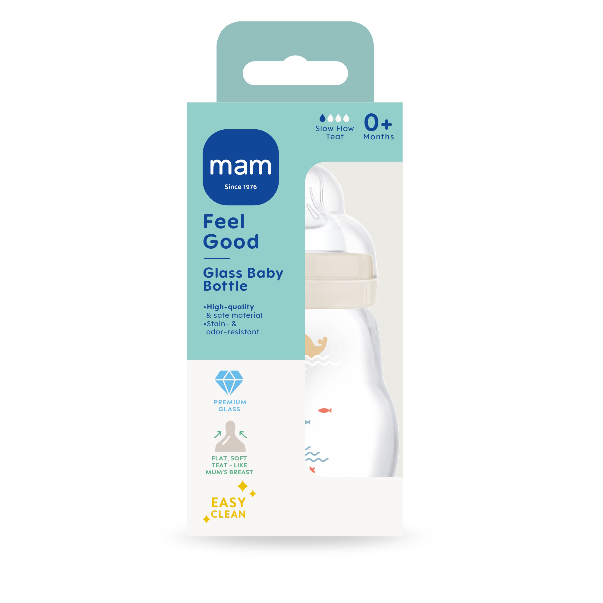 MAM Feel Good Glass Bottle 170 ml Neutral