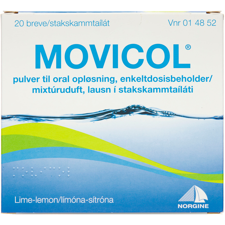 Movicol 20 stk Pulver til oral opløsning, enkeltdosisbeholder