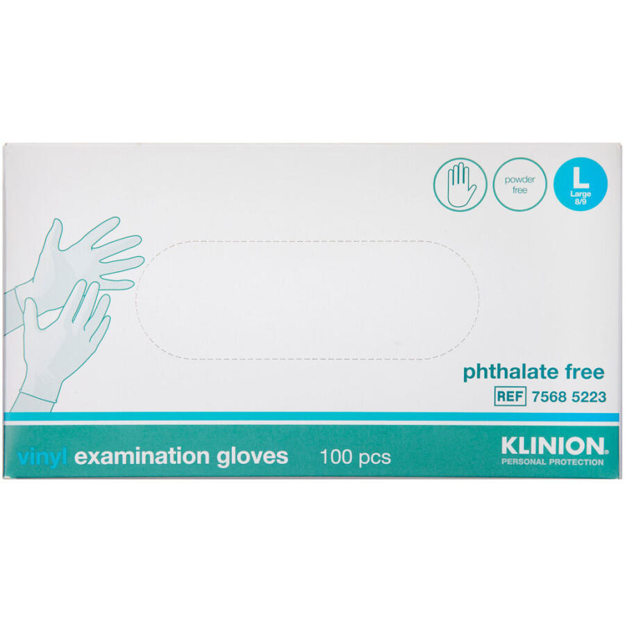 Klinion Protection Vinylhandske, Pudderfri, PHT Fri, Large
