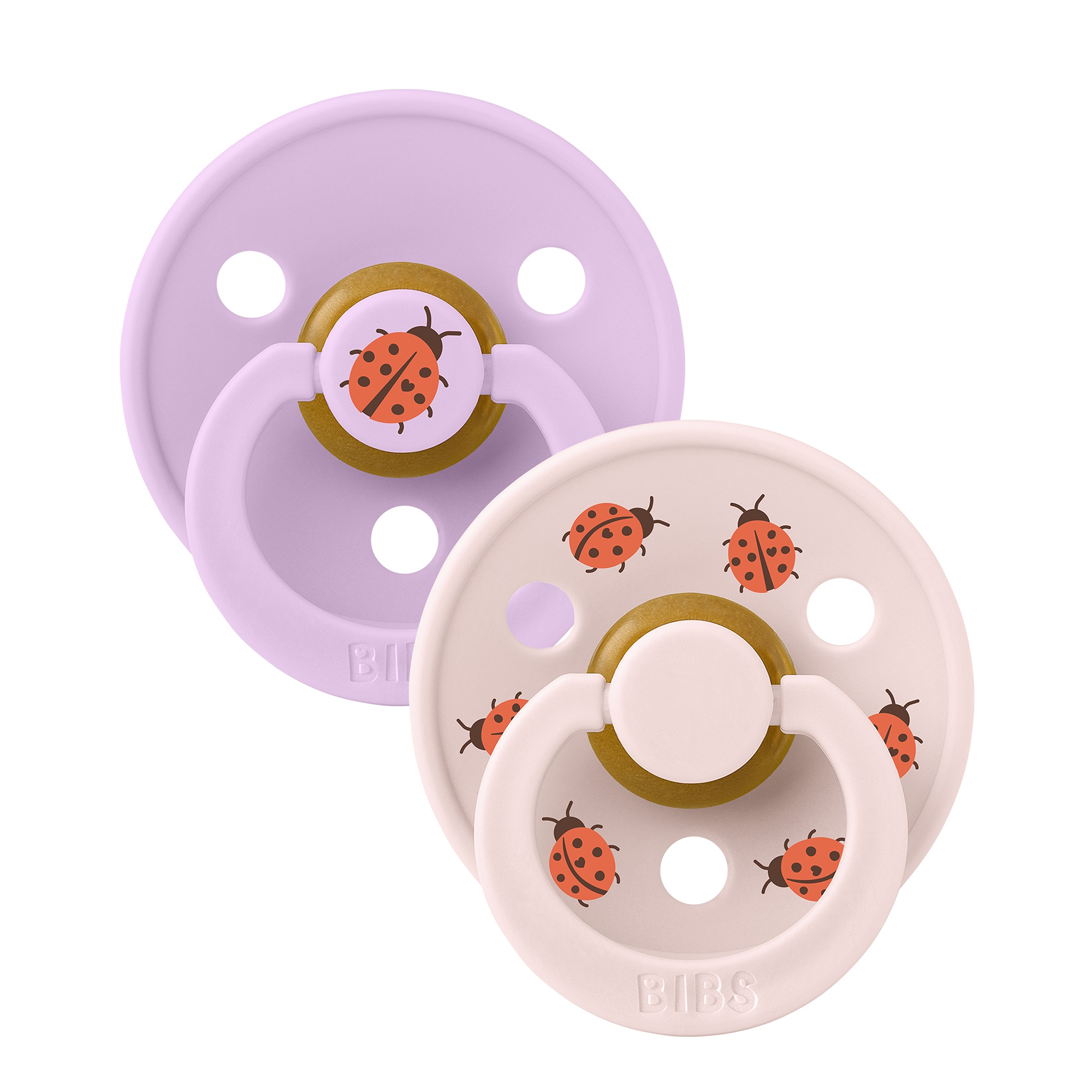 BIBS Pacifier Studio Colour 2-pak Ladybug Violet Mix Size 2