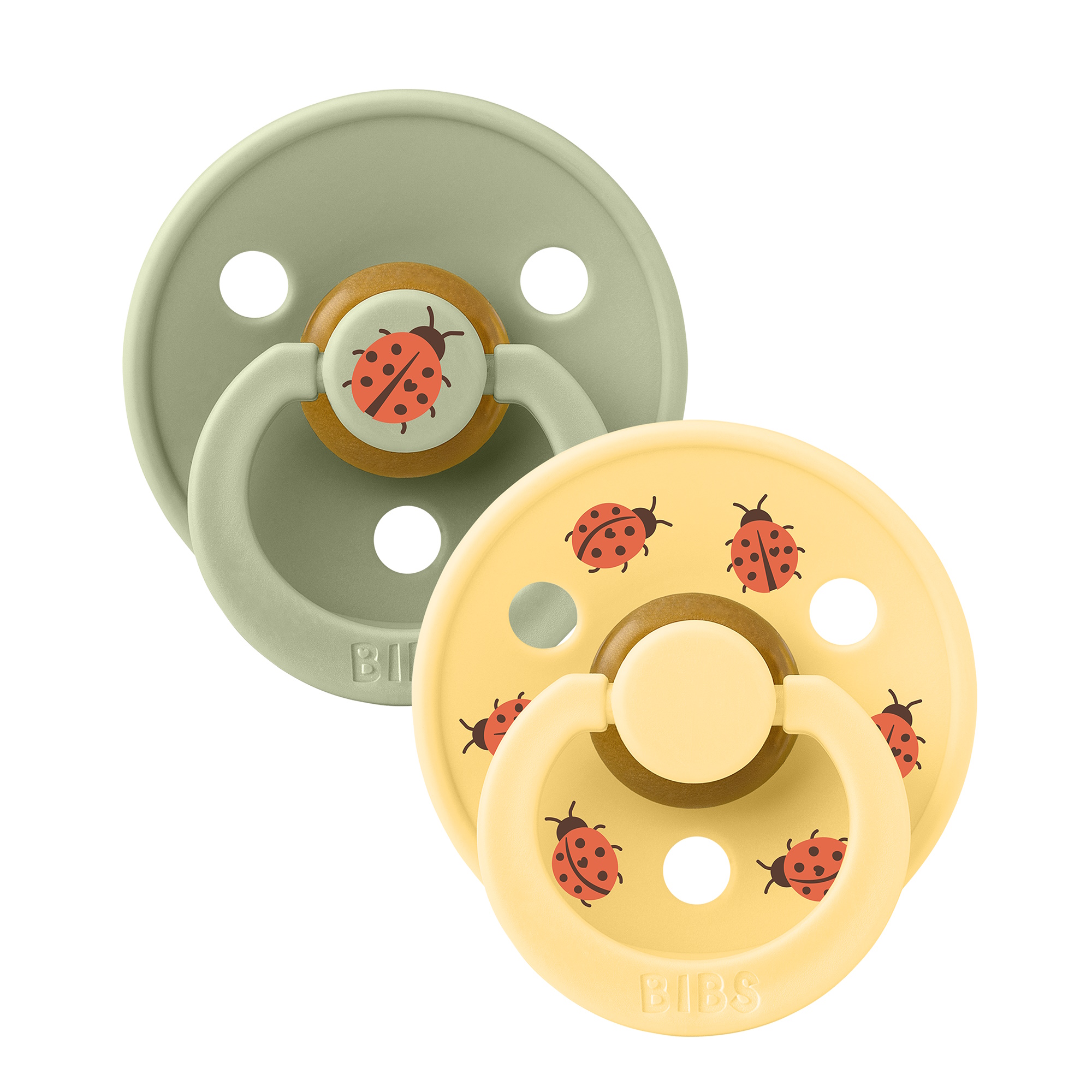 BIBS Pacifier Studio Colour 2-pak Ladybug Sage Mix Size 1