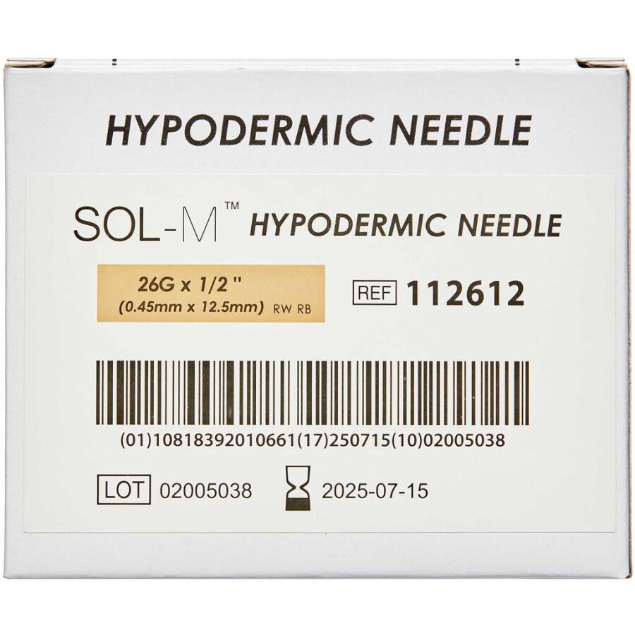 Sol-M Kanyle 26G x 1/2 Brun (0,45 mm x 12 mm)