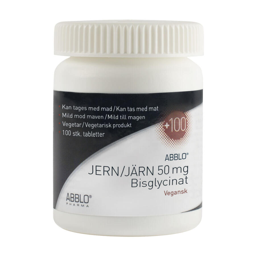 ABBLO Jern 50 mg Bisglycinat Tabletter