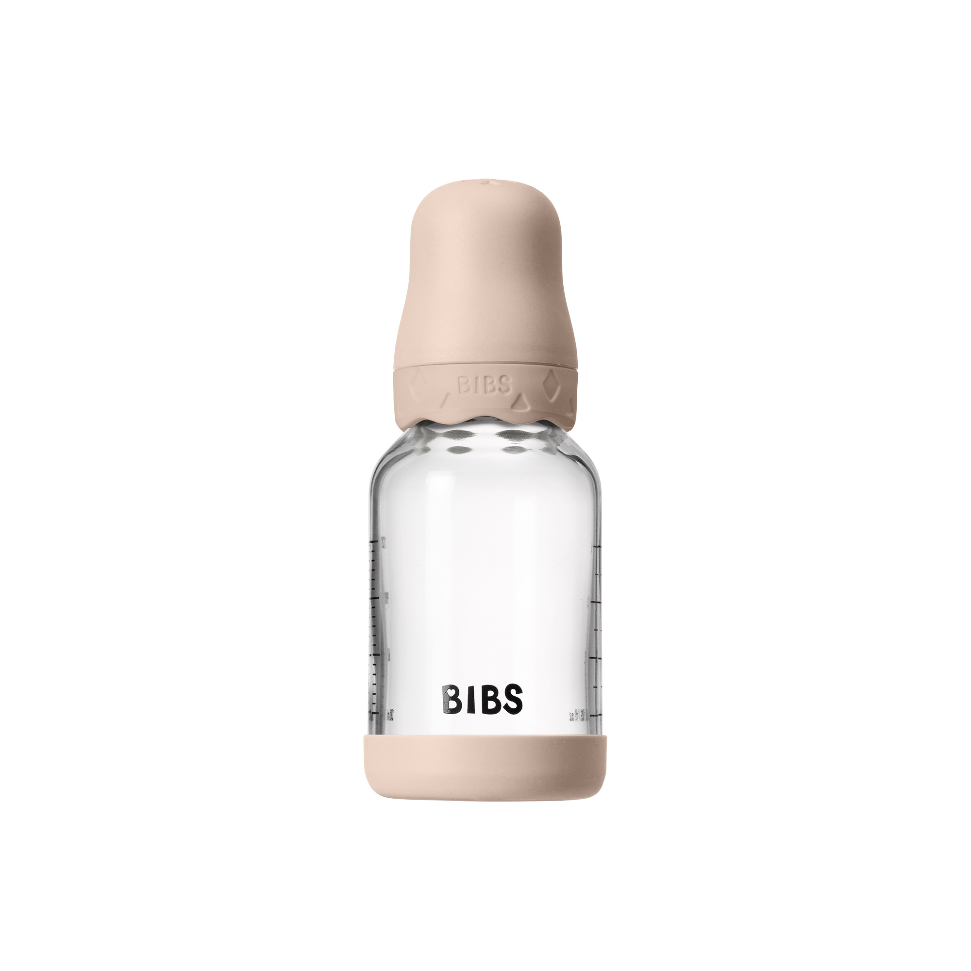 BIBS Baby Glass Boheme Bottle Naturgummi Slow Flow Blush