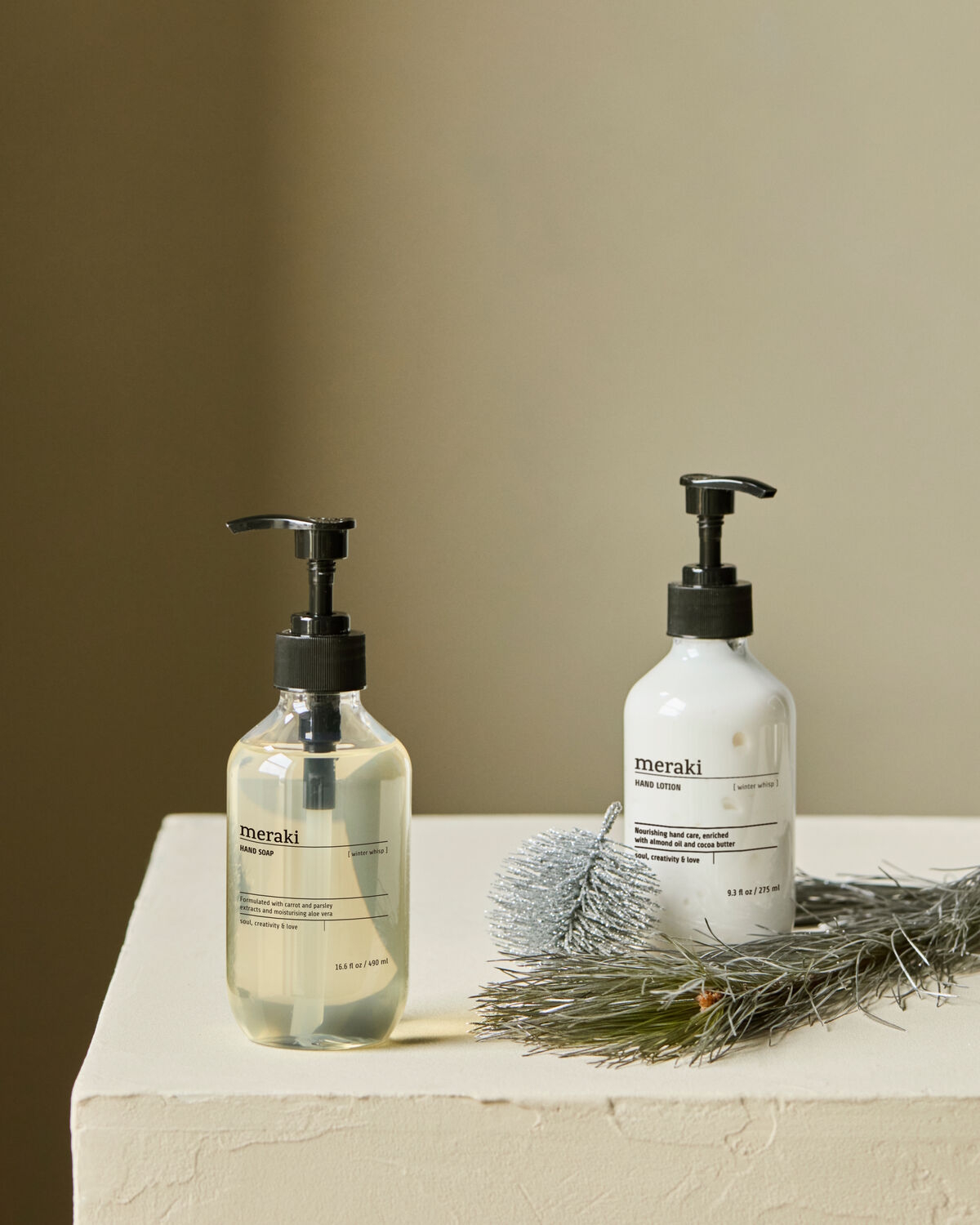 Meraki Gaveæske Winter Whisp hand soap + hand lotion