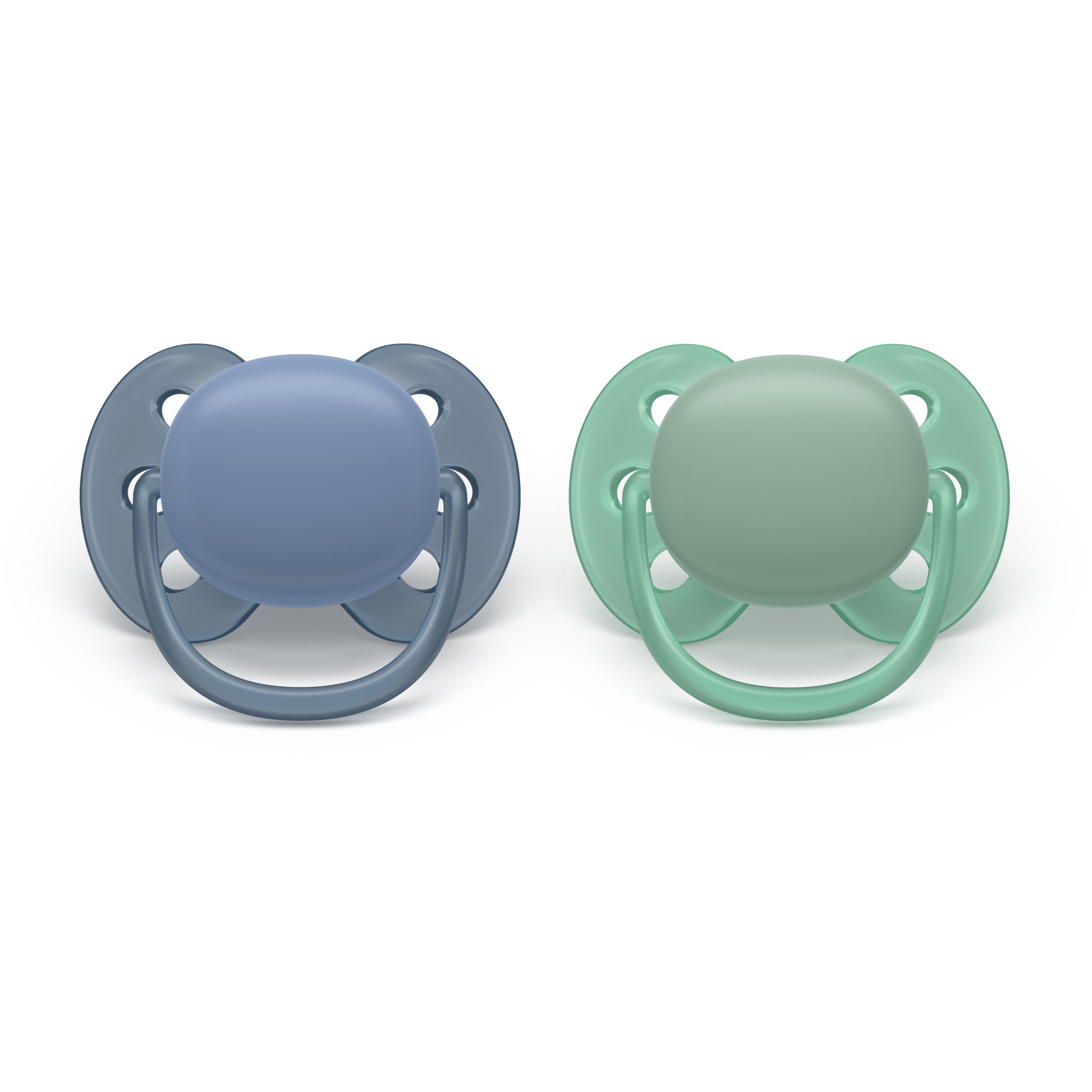 Philips Avent Pacifier ultra soft, 6-18m, Grøn / Blå