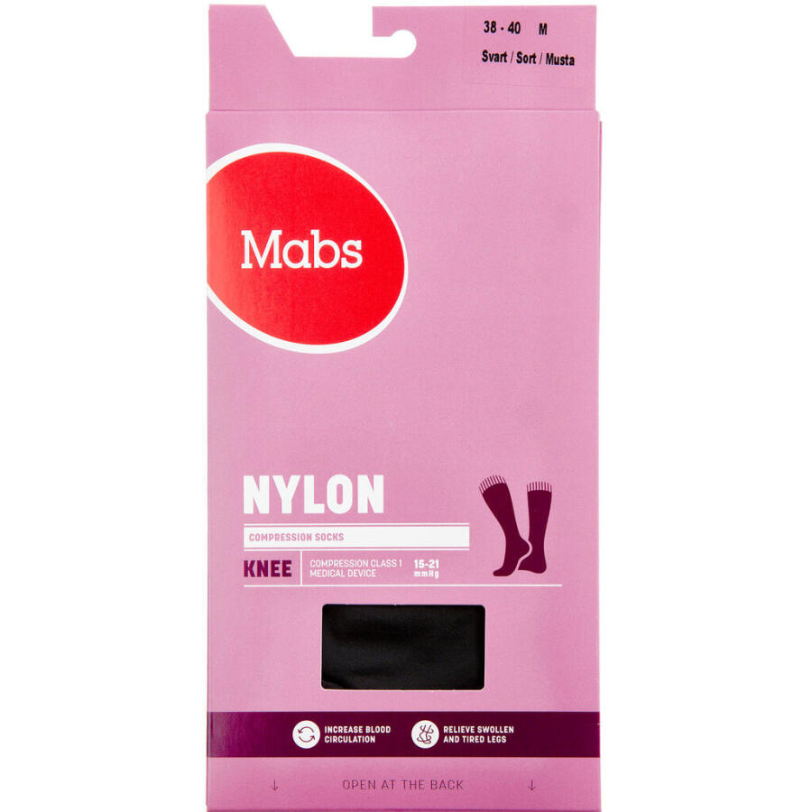 Mabs Nylon Knee Black Medium