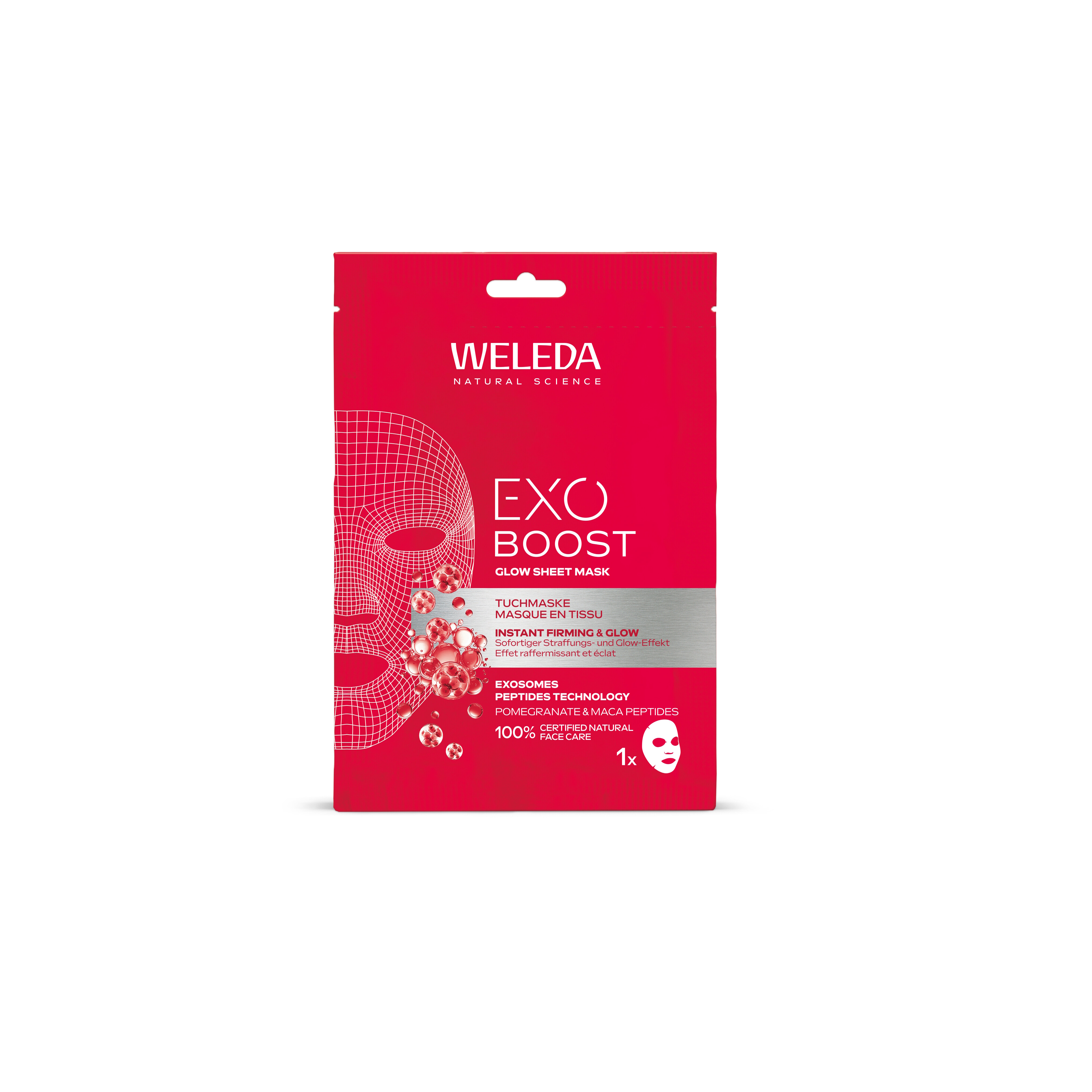 Weleda Exo Boost Glow Sheet Mask Pomegranate