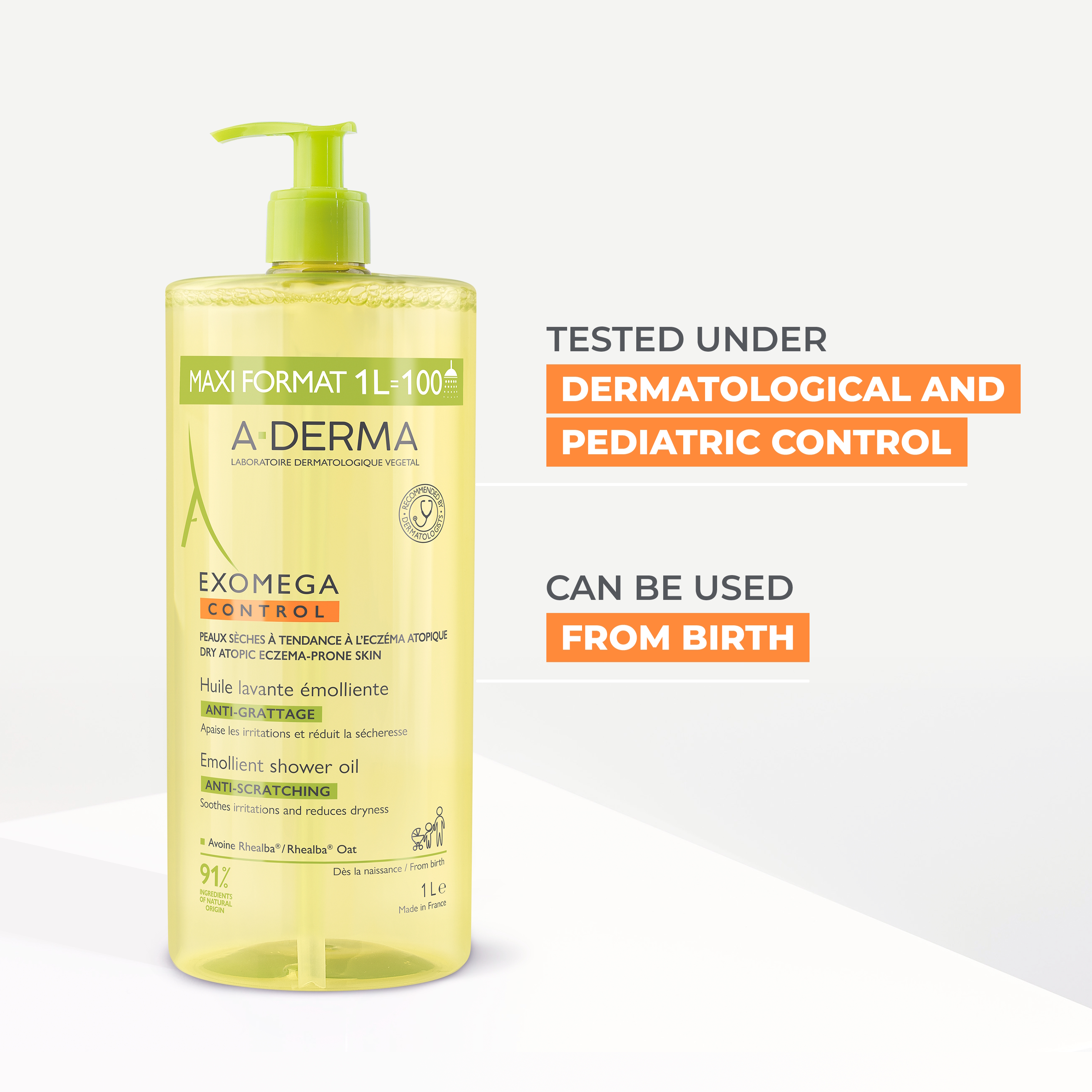 A-Derma Exomega Control Shower Oil